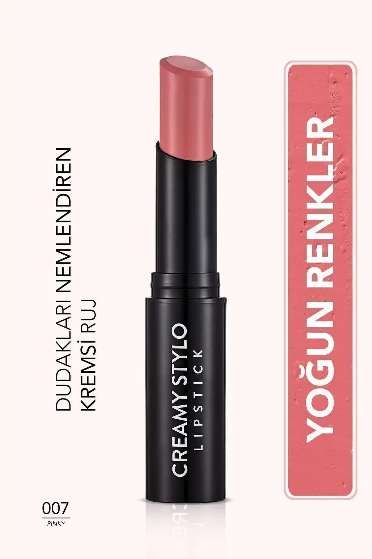 Flormar Yarı Parlak Stick Ruj Pastel Pembe 007 Pinky - Doğal ve Parlak Dudaklar İçin Uygun