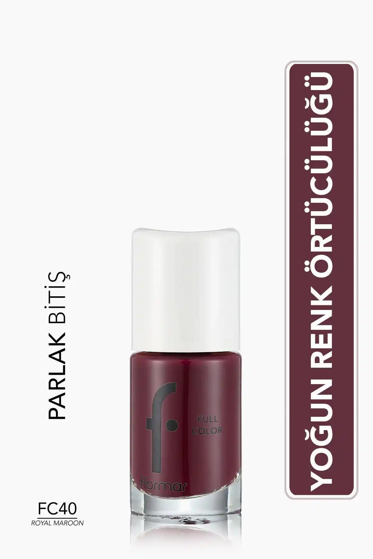 Flormar Yoğun Pigmentli Parlak Oje Karşılaştırması FC40 Royal Maroon ve FC66 Cinnamon
