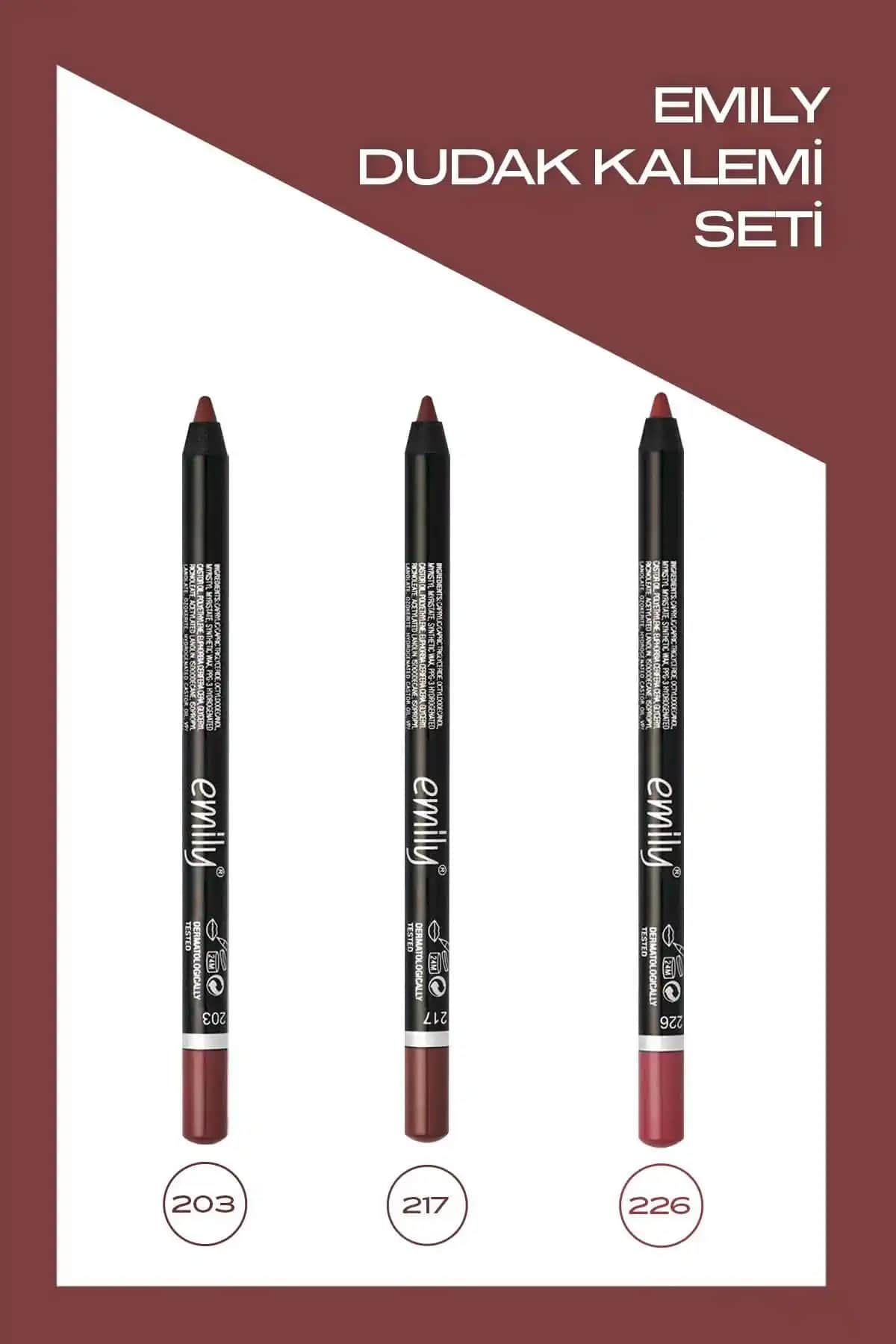 Golden Rose Emily Dudak Kalemi Seti Renkli ve Uzun Süre Dayanıklı Dudak Makyajı İçin