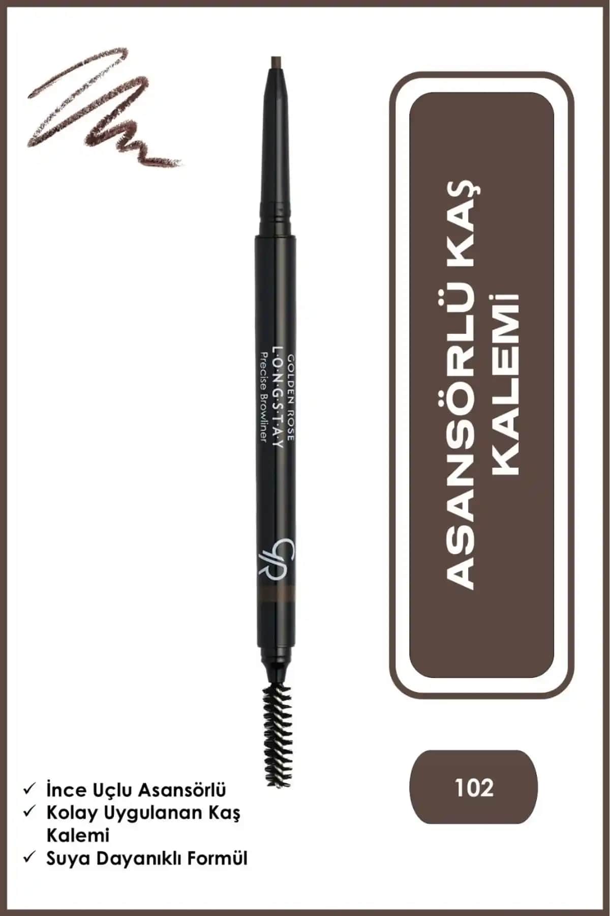 Golden Rose Longstay Precise Browliner No 102 Deep Brown ile Doğal ve Kalıcı Kaş Makyajı