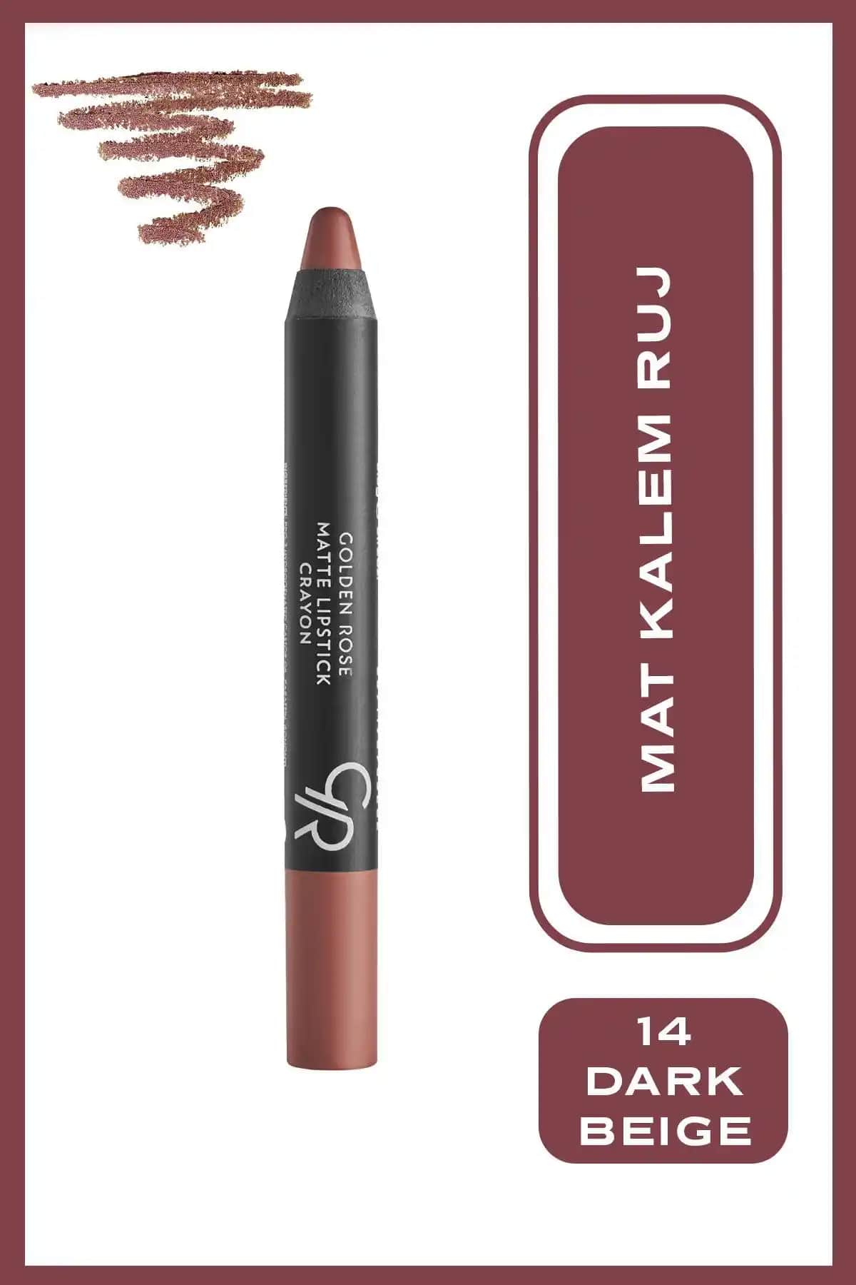 Golden Rose Matte Dudak Kalemi No: 14 Dark Beige ile Doğal ve Şık Dudaklar