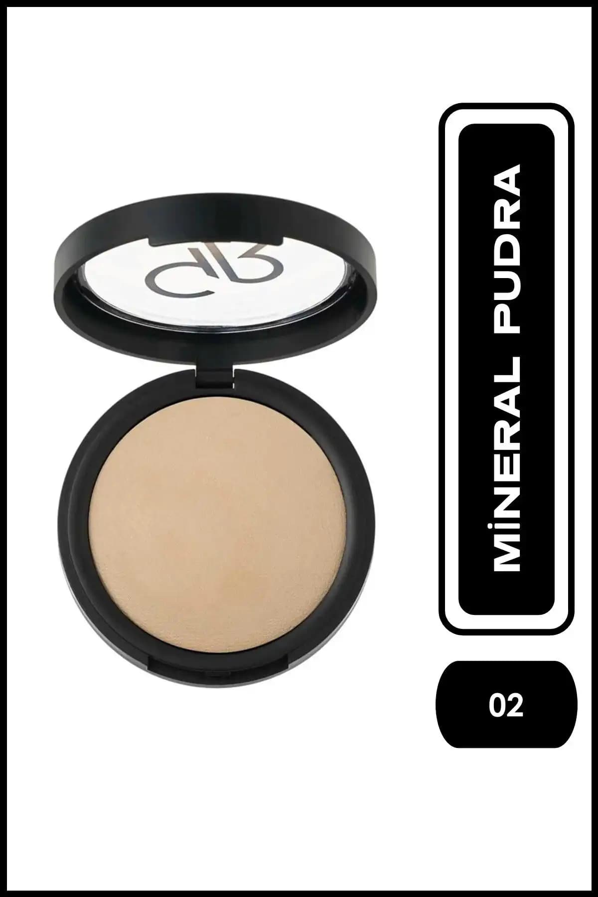 Golden Rose Mineral Terrabaked Toz Pudra No 02 Natural - Doğal ve Mat Görünüm Sağlayan Yüksek Kapatıcı Makyaj Ürünü