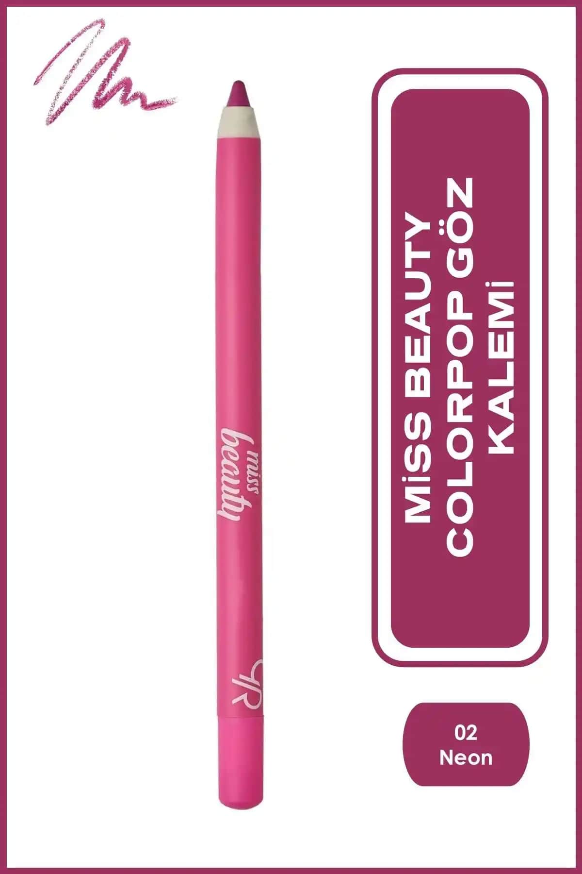 Golden Rose Miss Beauty Colorpop Göz Kalemi Karşılaştırması Neon Pembe ve Parlak Yeşil