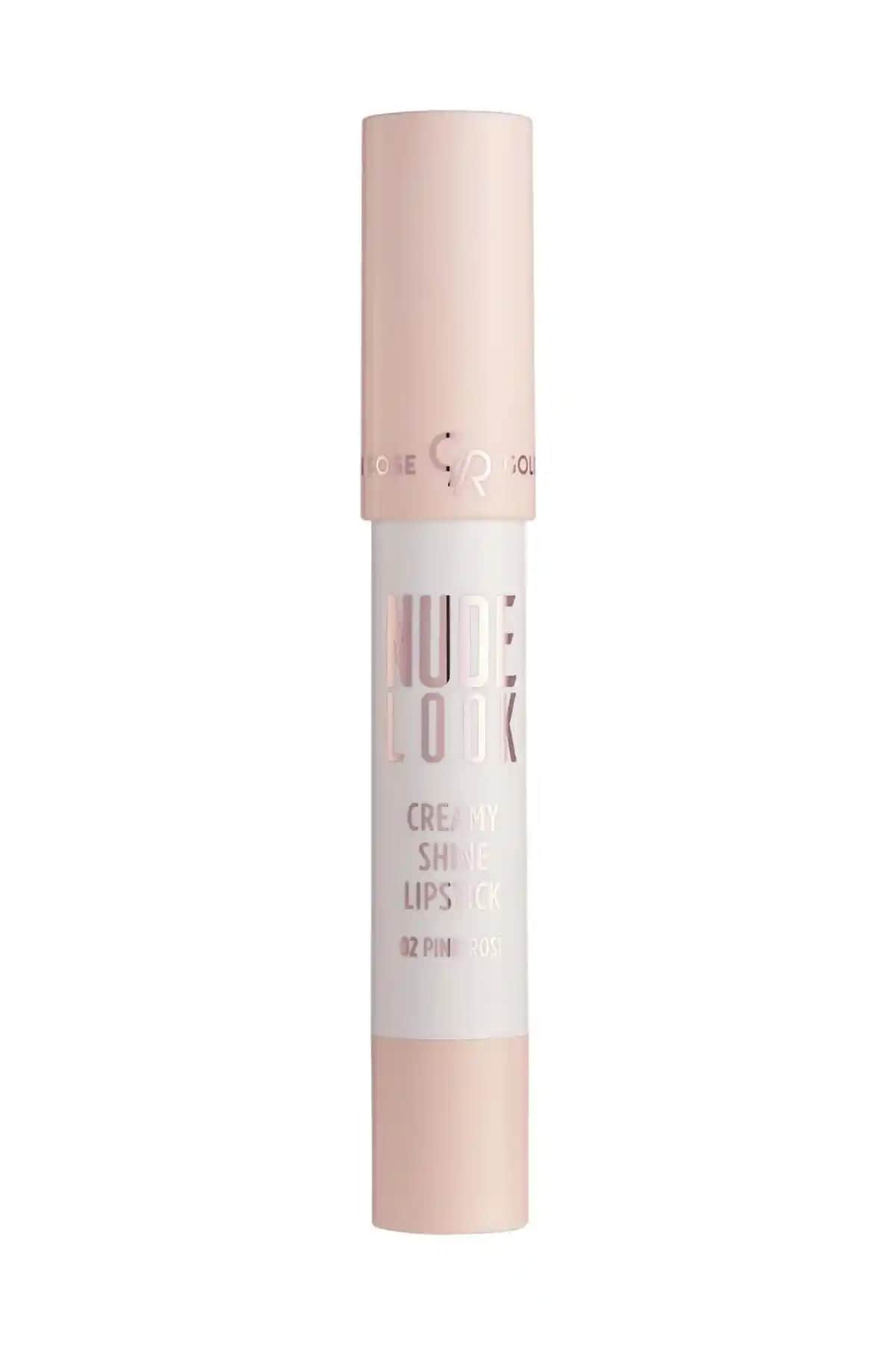 Golden Rose Nude Look Creamy Shine Ruj No: 02 Pink Rose Günlük ve Doğal Dudak Makyajı İçin