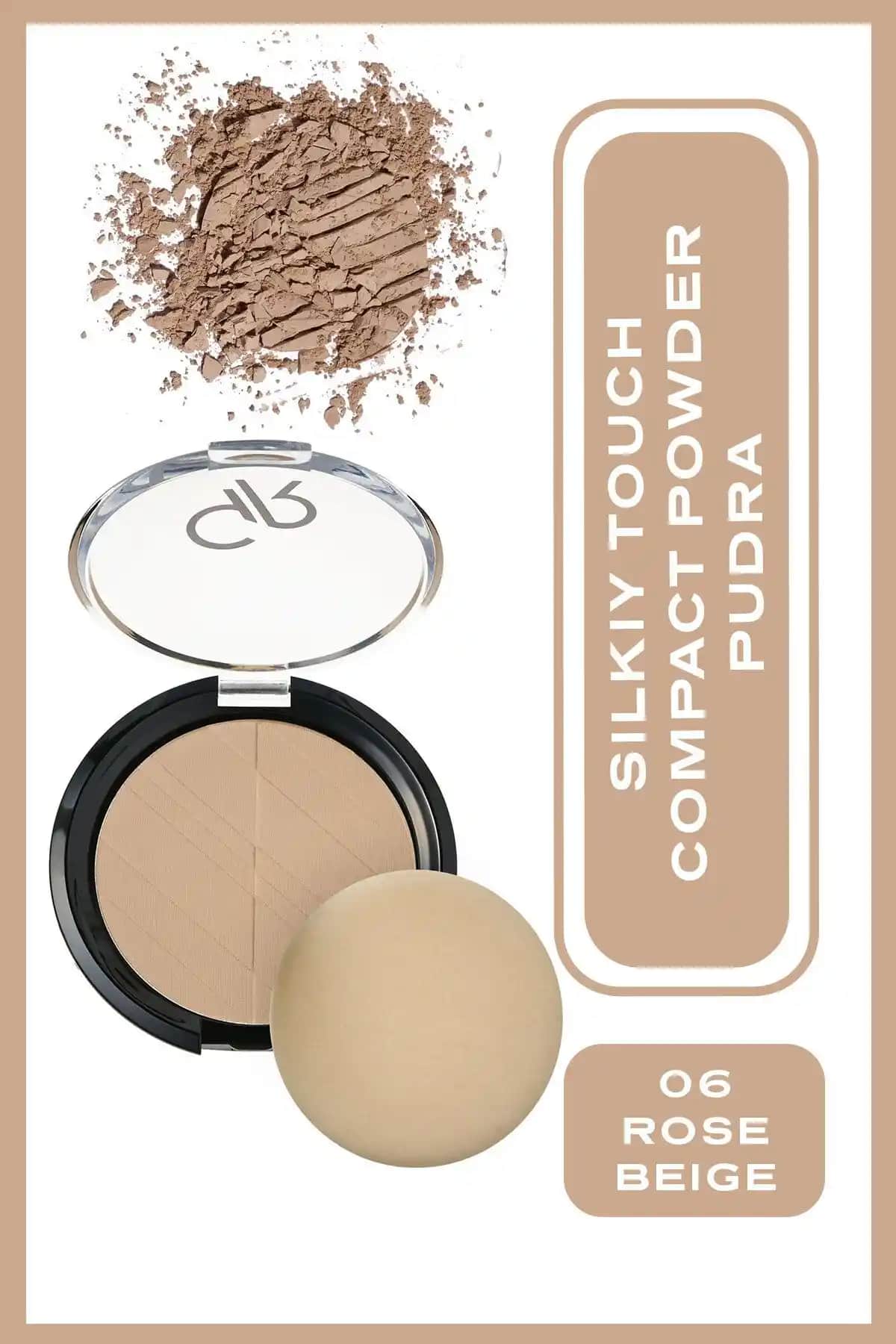 Golden Rose Silky Touch Kompakt Pudra No: 06 Rose Beige - Doğal Mat Görünüm Sağlayan Makyaj Ürünü