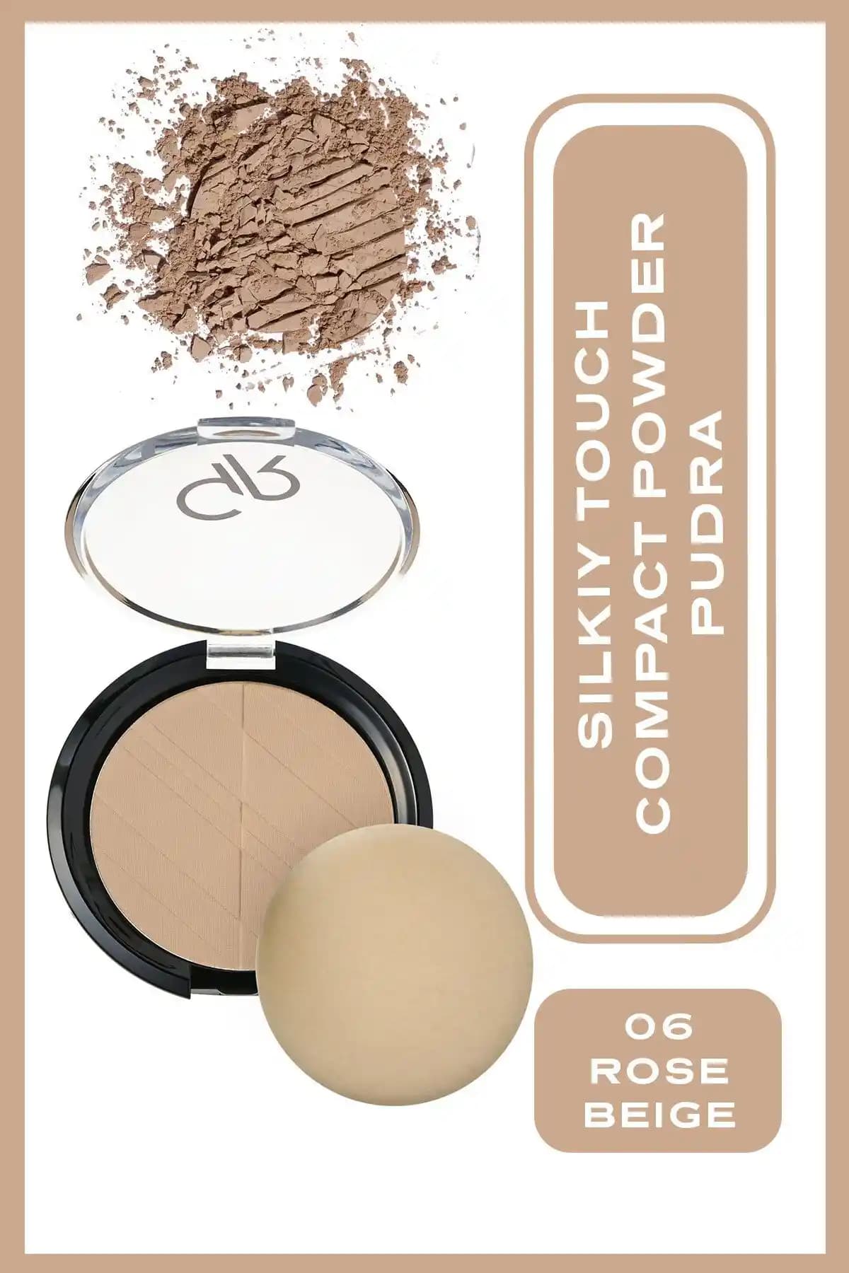 Golden Rose Silky Touch Kompakt Pudra No: 06 Rose Beige - Doğal Mat Görünüm Sağlayan Makyaj Ürünü