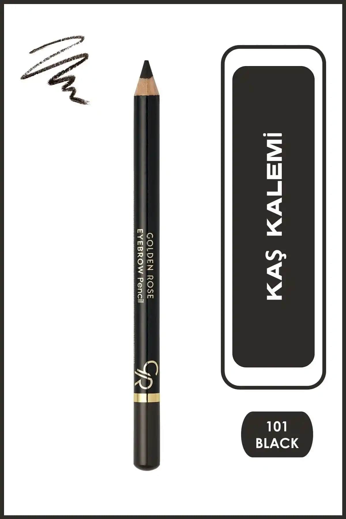 Golden Rose Siyah Kaş Kalemi No: 101 Doğal ve Uzun Süre Dayanıklı Makyaj Aksesuarı