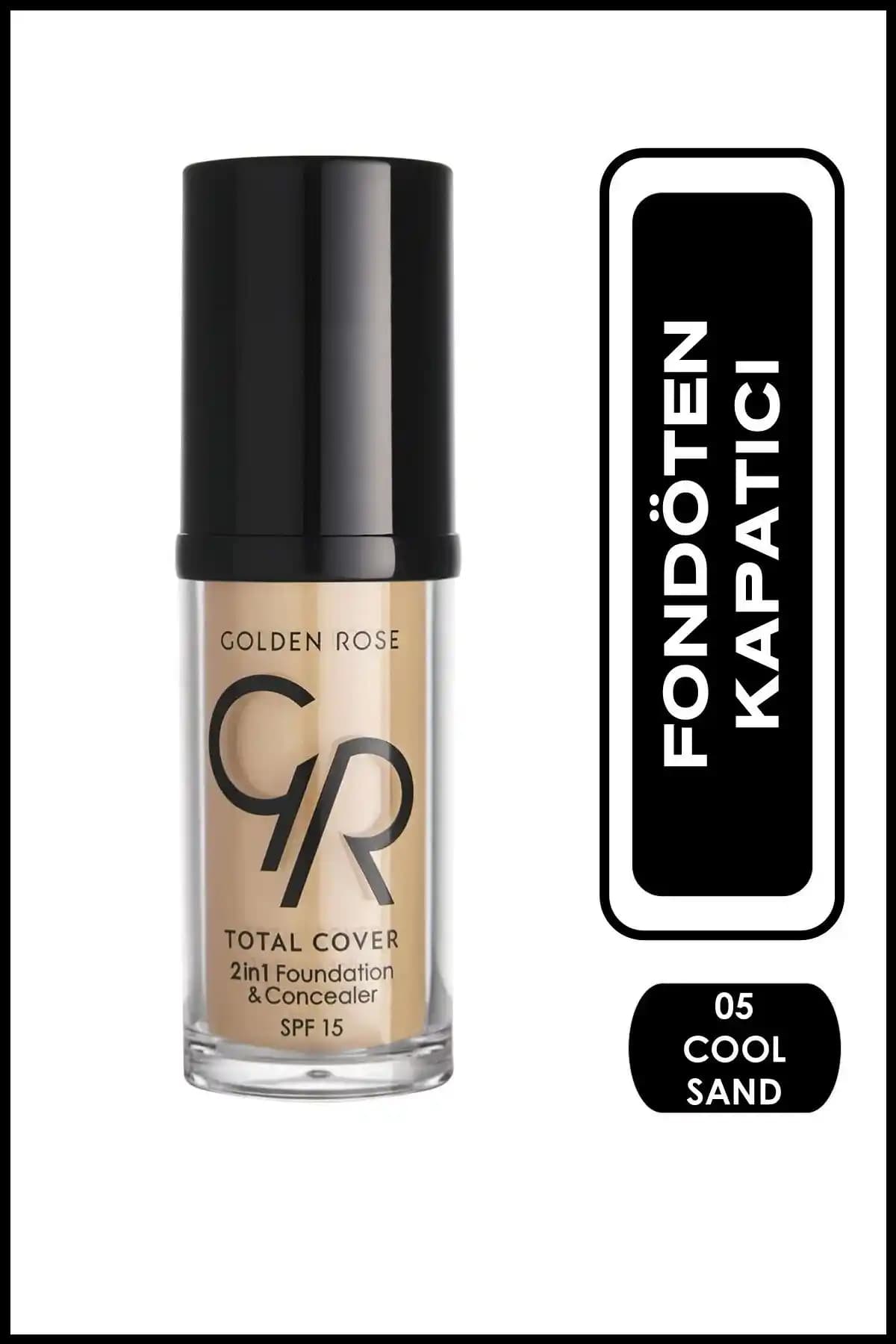 Golden Rose Total Cover 2in1 Fondöten ve Kapatıcı: Doğal ve Mat Cilt İçin İdeal Çözüm