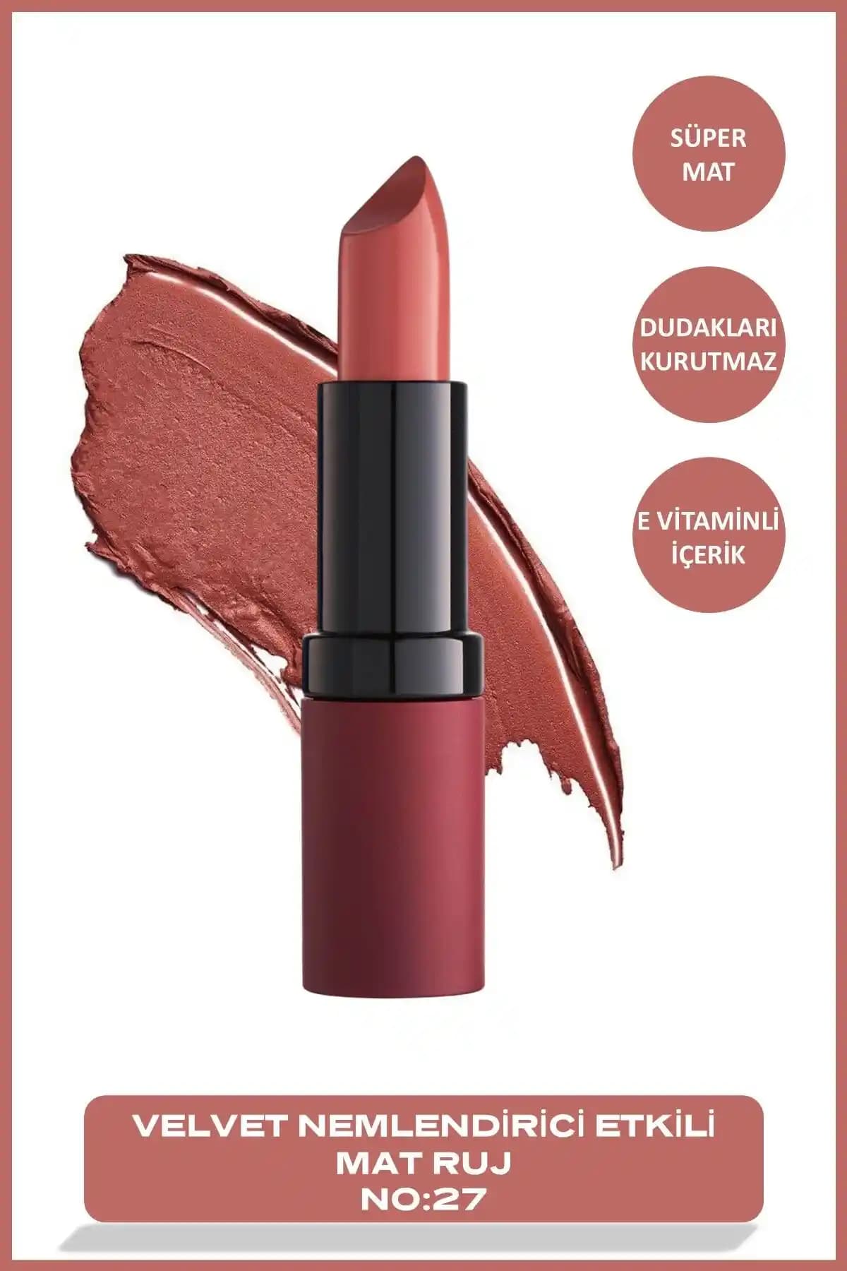 Golden Rose Velvet Matte Ruj Karşılaştırması: No: 27 Vintage Pink ve No: 31 Light Rose