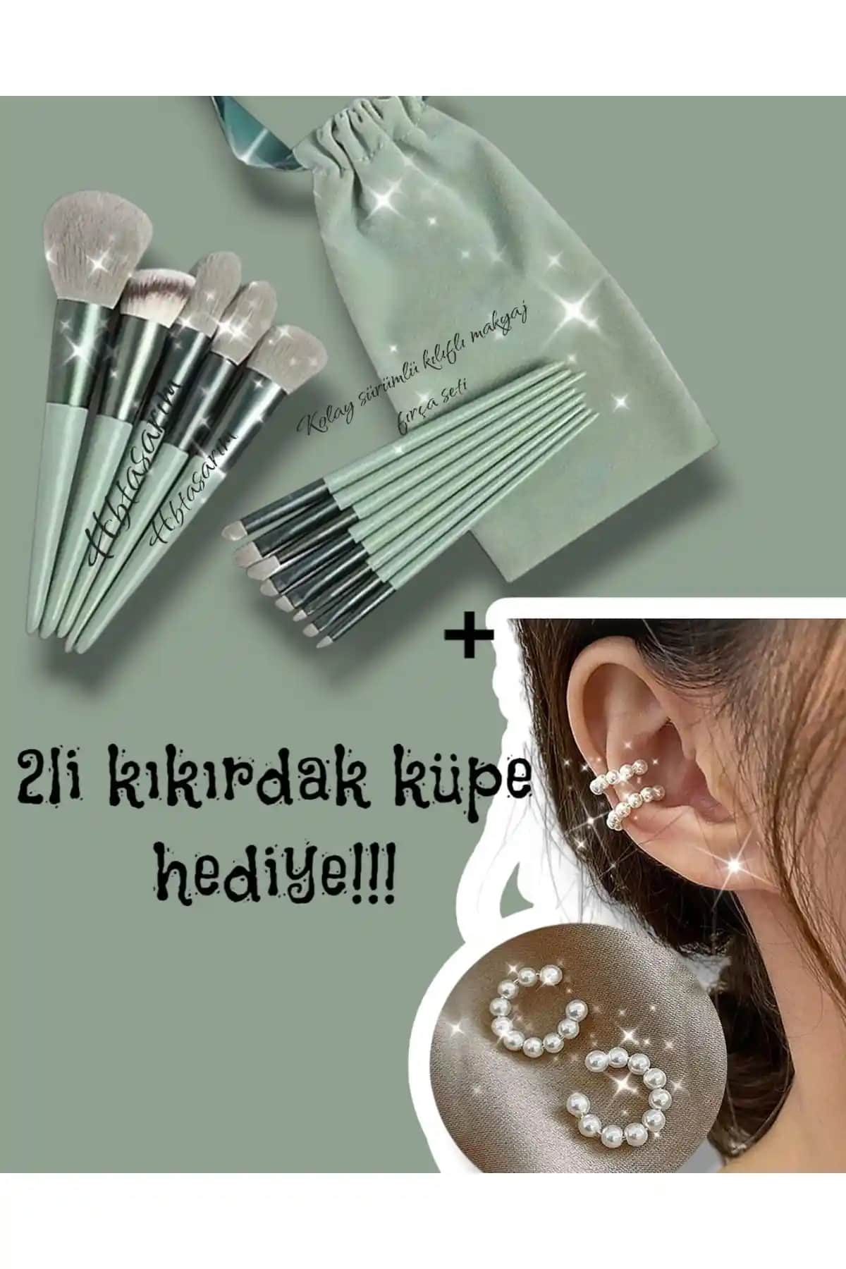 HBTasarım 13'lü Lüx Fix Makyaj Fırça Seti Profesyonel ve Amatör Kullanım İçin Uygun