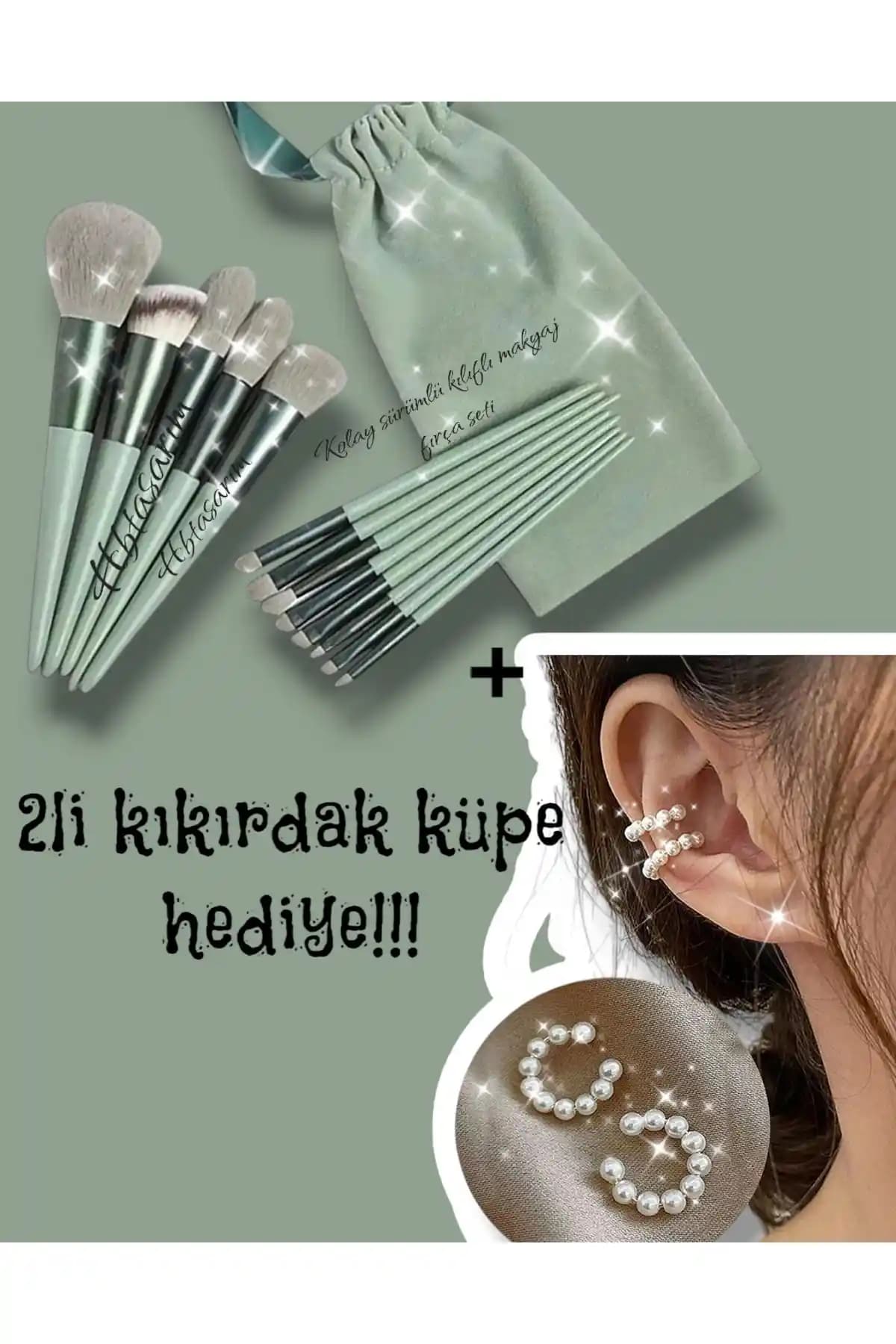 HBTasarım 13'lü Lüx Fix Makyaj Fırça Seti Profesyonel ve Amatör Kullanım İçin Uygun