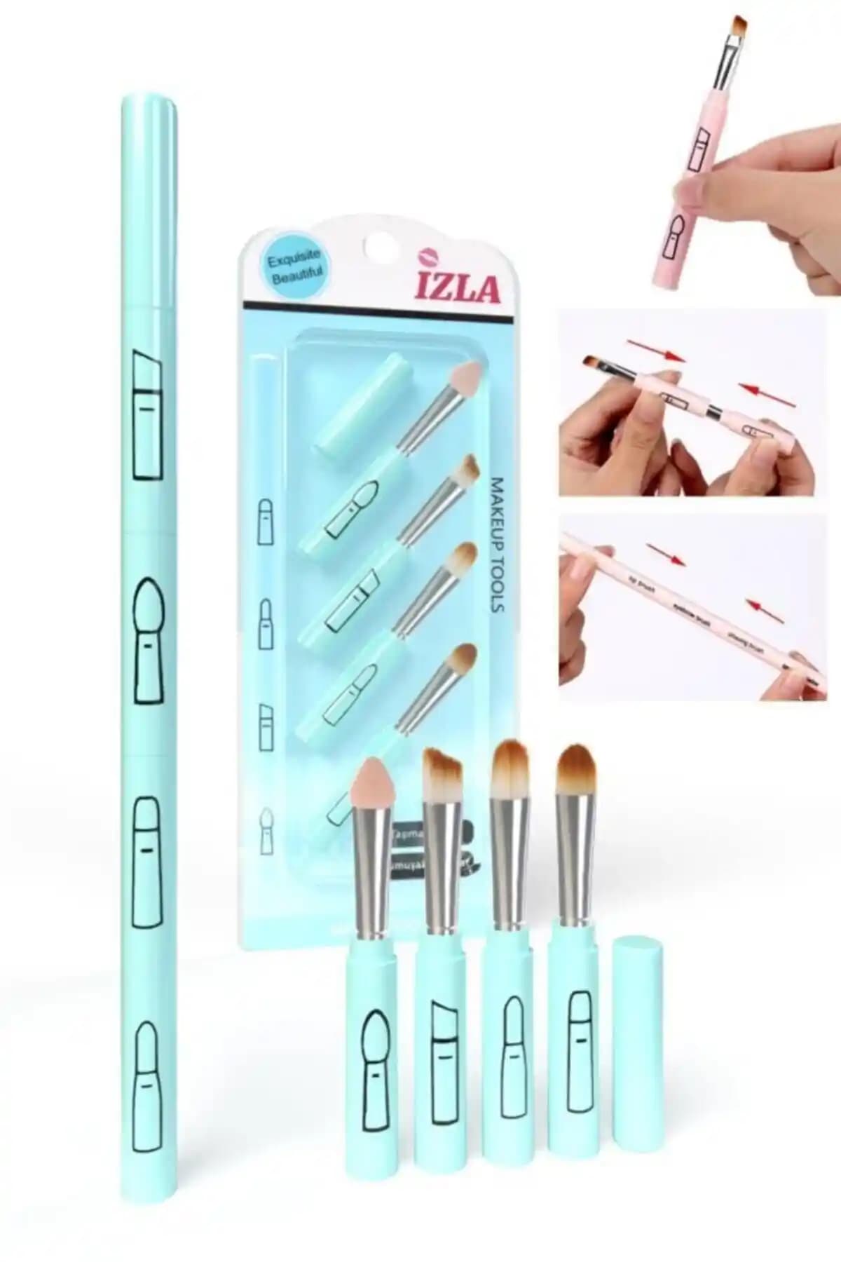 İzla Matruşka Fırça Seti Mavi: Profesyonel ve Şık Makyaj Uygulamaları İçin Ideal