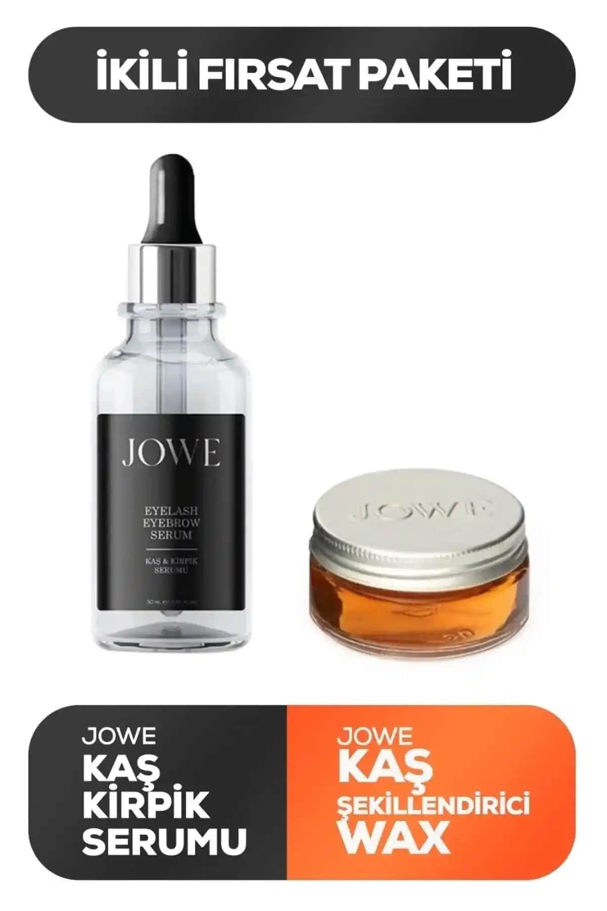JOWE Kaş ve Kirpik Serumu ile Kaş Waxı İkili Seti Doğal Güzellik ve Bakım Çözümleri