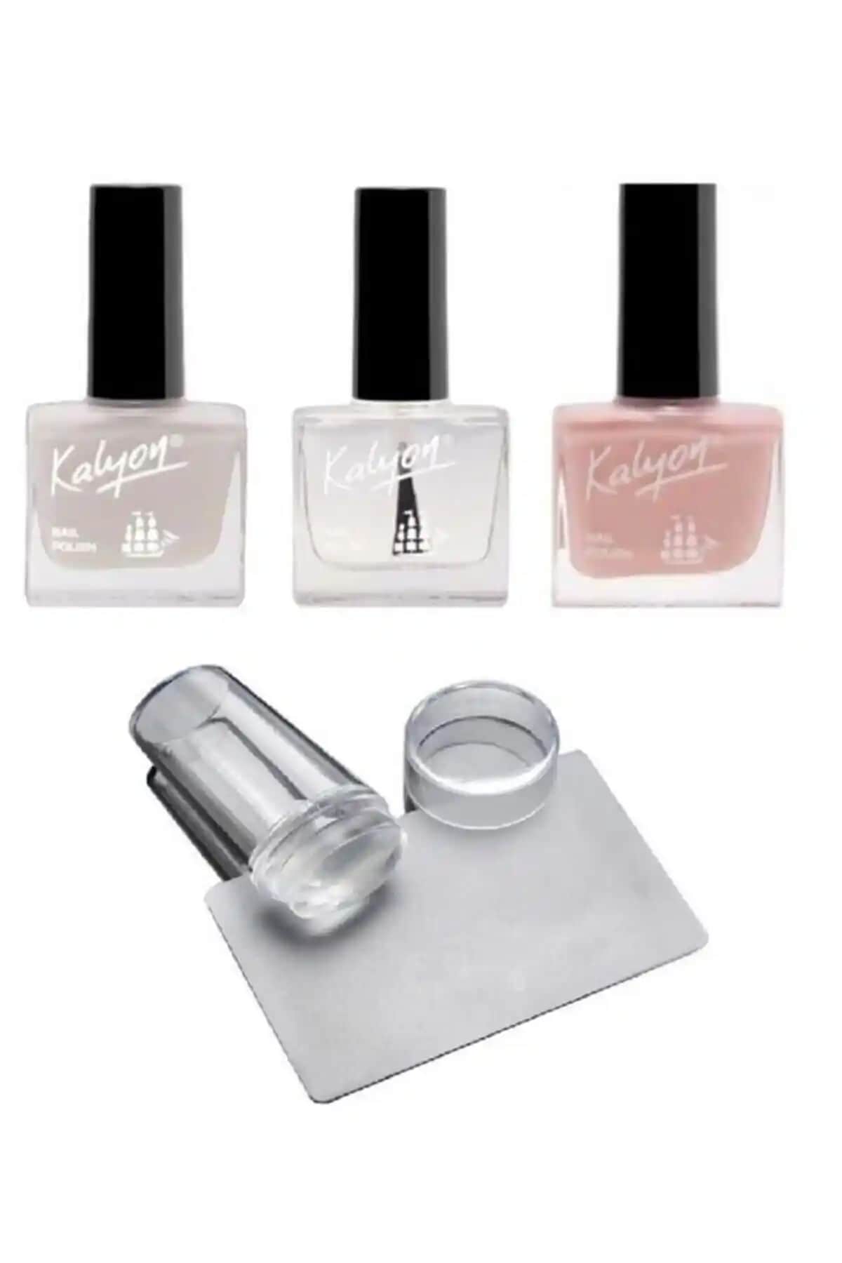 Kalyon French Set ve Stamper Silikon ile Evde Profesyonel Tırnak Bakımı ve Tasarımı