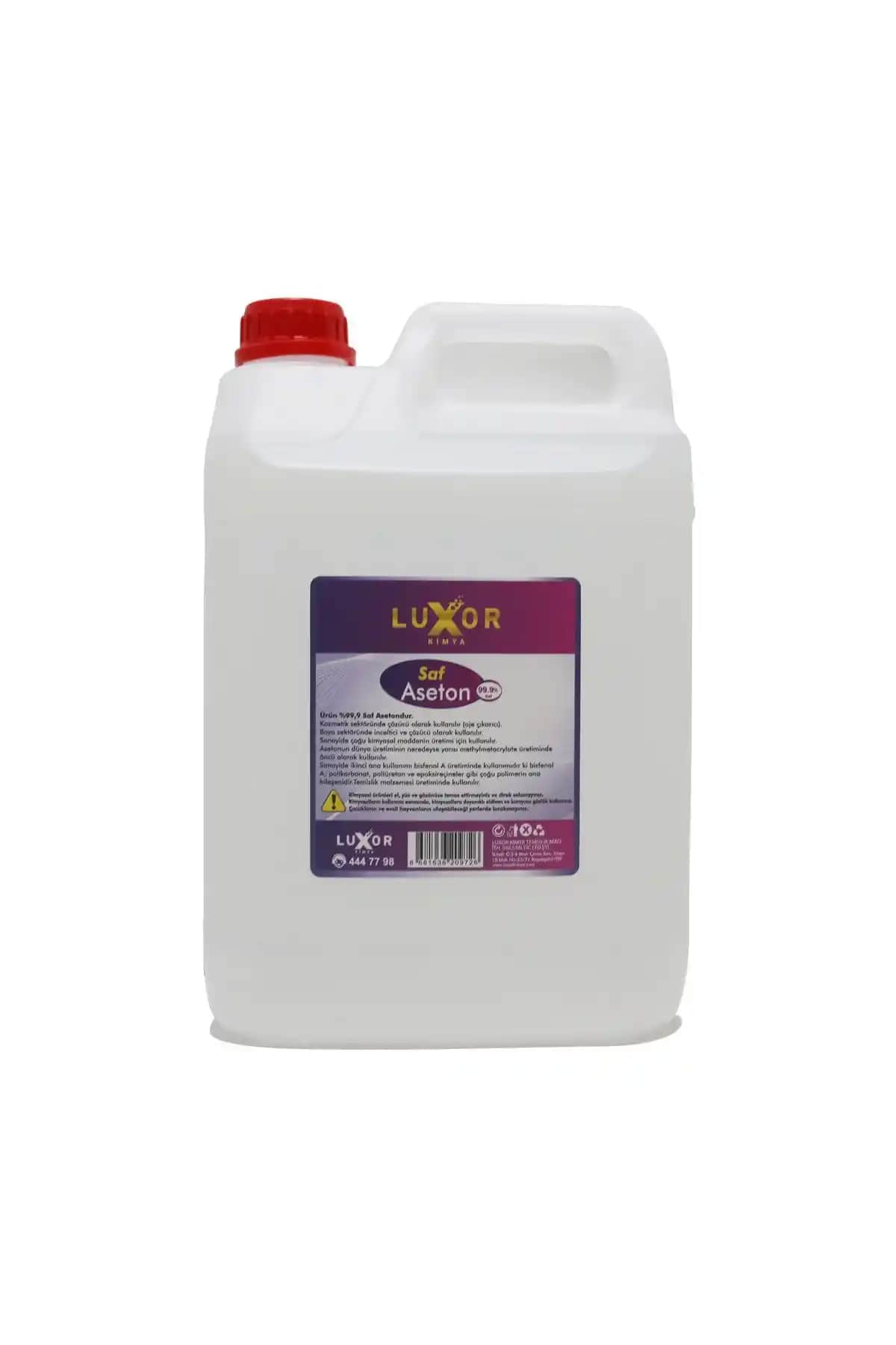 Luxor Kimya %99.9 Saf Aseton 5 Lt: Güçlü ve Çok Yönlü Çözücü Ürün Özellikleri ve Kullanım Alanları