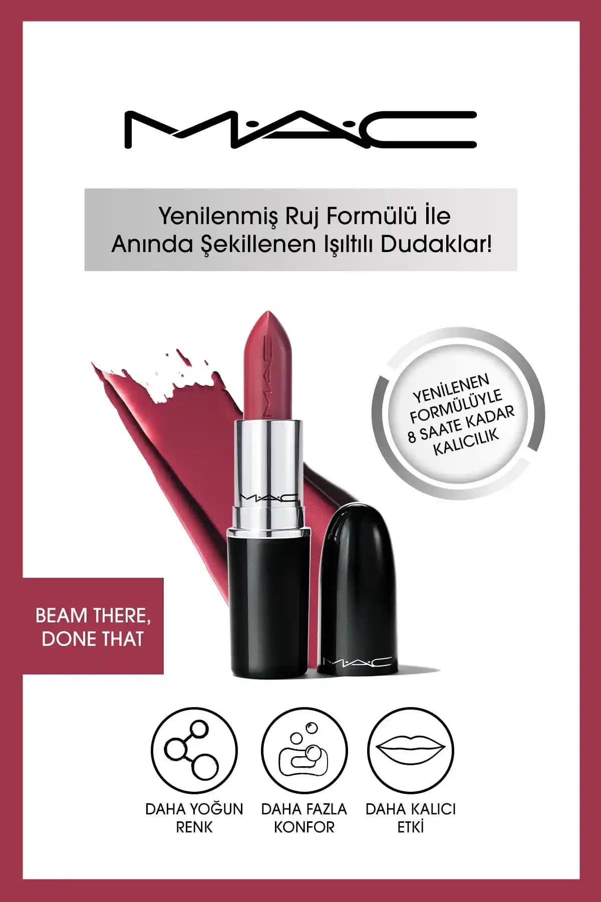 Mac Lustreglass Sheer-Shine Ruj: Doğal Parlaklık ve Bakım Sunan Dudak Bakım Ürünü
