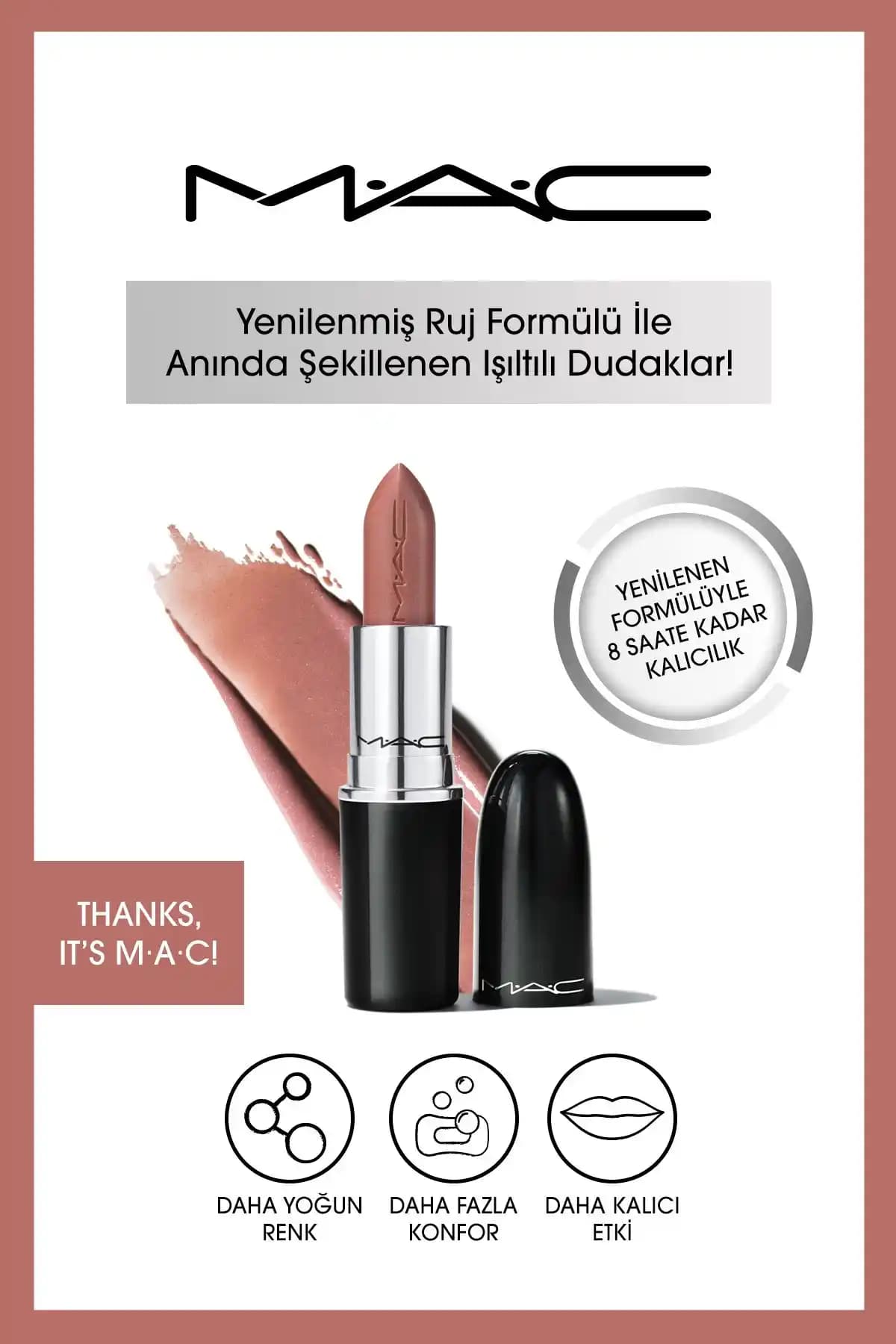Mac Lustreglass Sheer-Shine Ruj: Doğal Parlaklık ve Dudak Bakımında Günlük Kullanım İçin İdeal