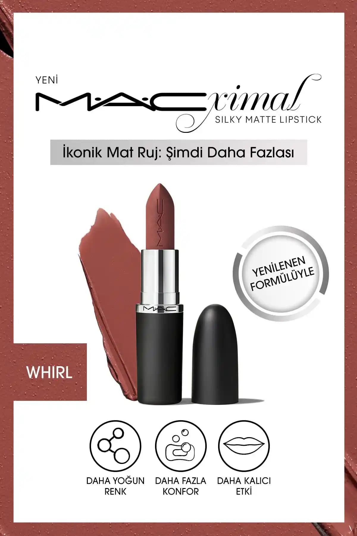 Mac M·A·C Silky Matte Ruj: Kadifemsi Mat Bitişi ve Geniş Renk Seçenekleriyle Dudak Bakımı