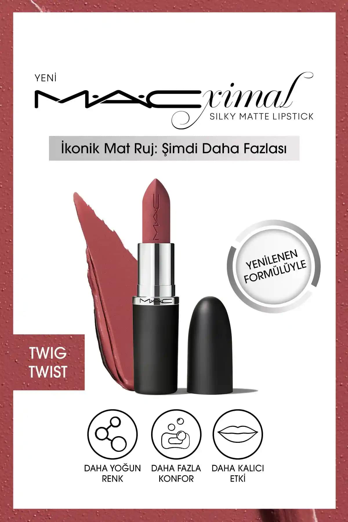 Mac M·a·cxımal Silky Matte Ruj: Yoğun Renk ve Mat Görünüm Sunan Kaliteli Dudak Kozmetiği