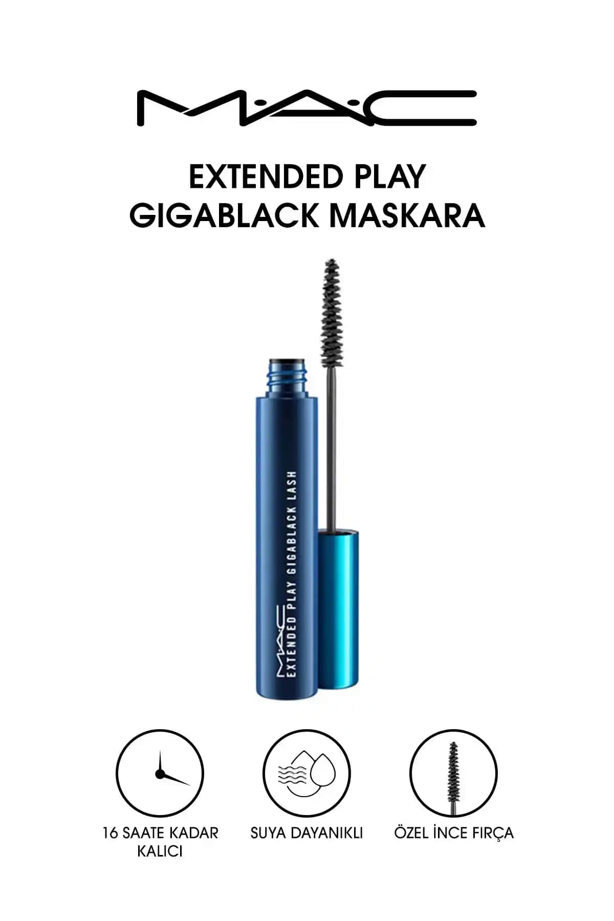 Mac Maskara Extended Play Gigablack Lash Siyah: Uzun Süre Kalıcı, Doğal ve Havalı Kirpikler İçin