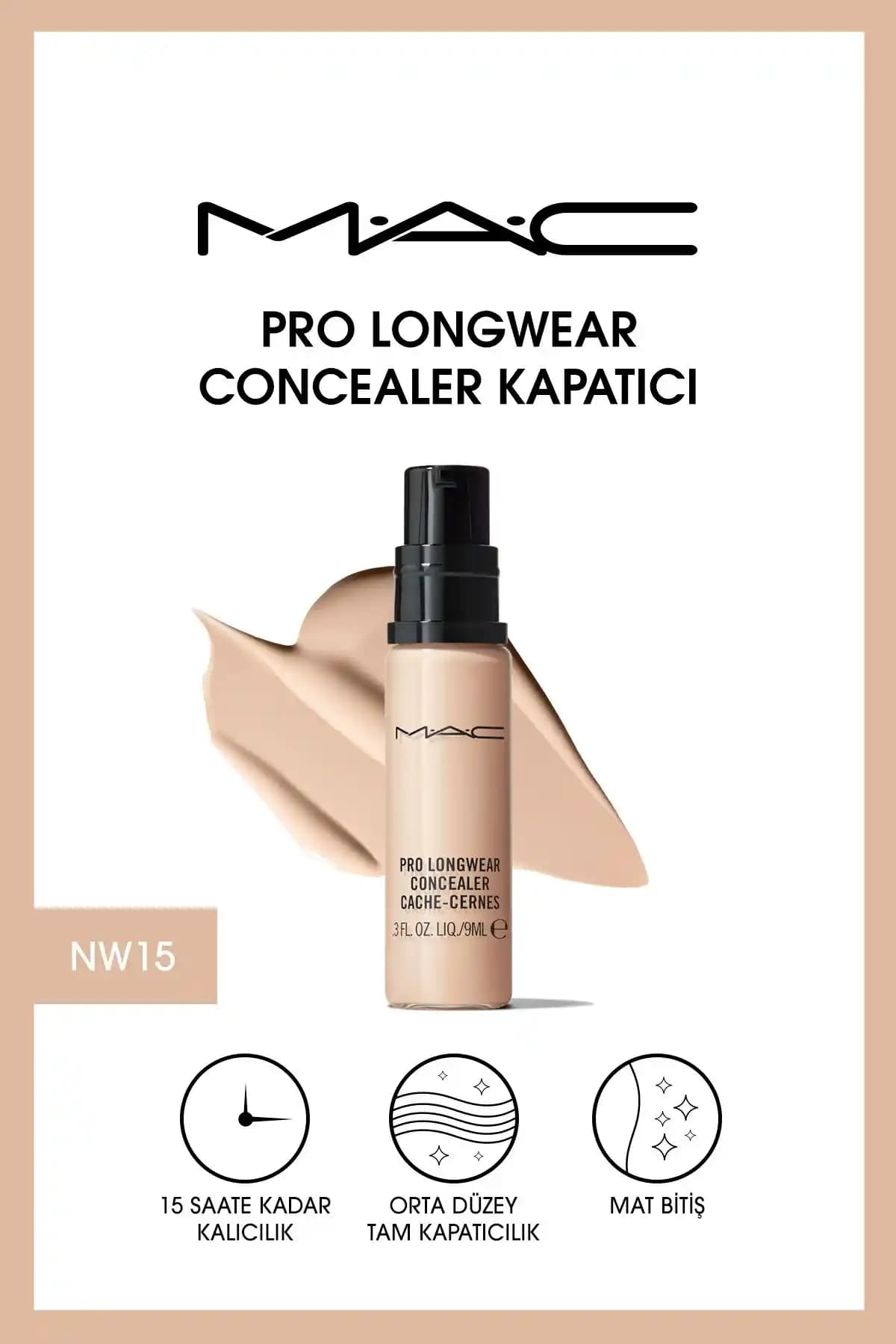 Mac Pro Longwear Concealer NW15: Yüksek Kapatıcılık ve Uzun Süre Kalıcılık Sağlayan Göz Altı Kapatıcısı