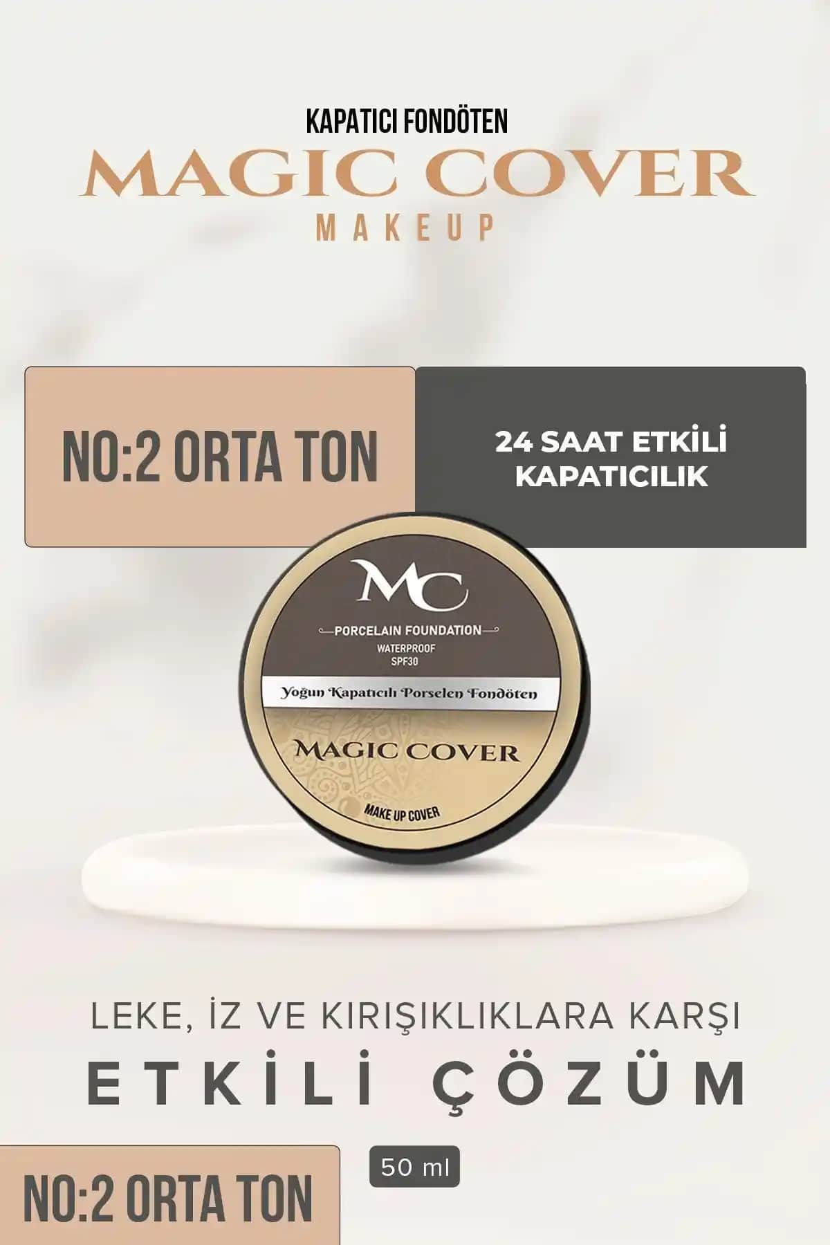 Magic Cover Fondöten: Yüksek Kapatıcılık ve Suya Dayanıklılık Sağlayan Makyaj Ürünü