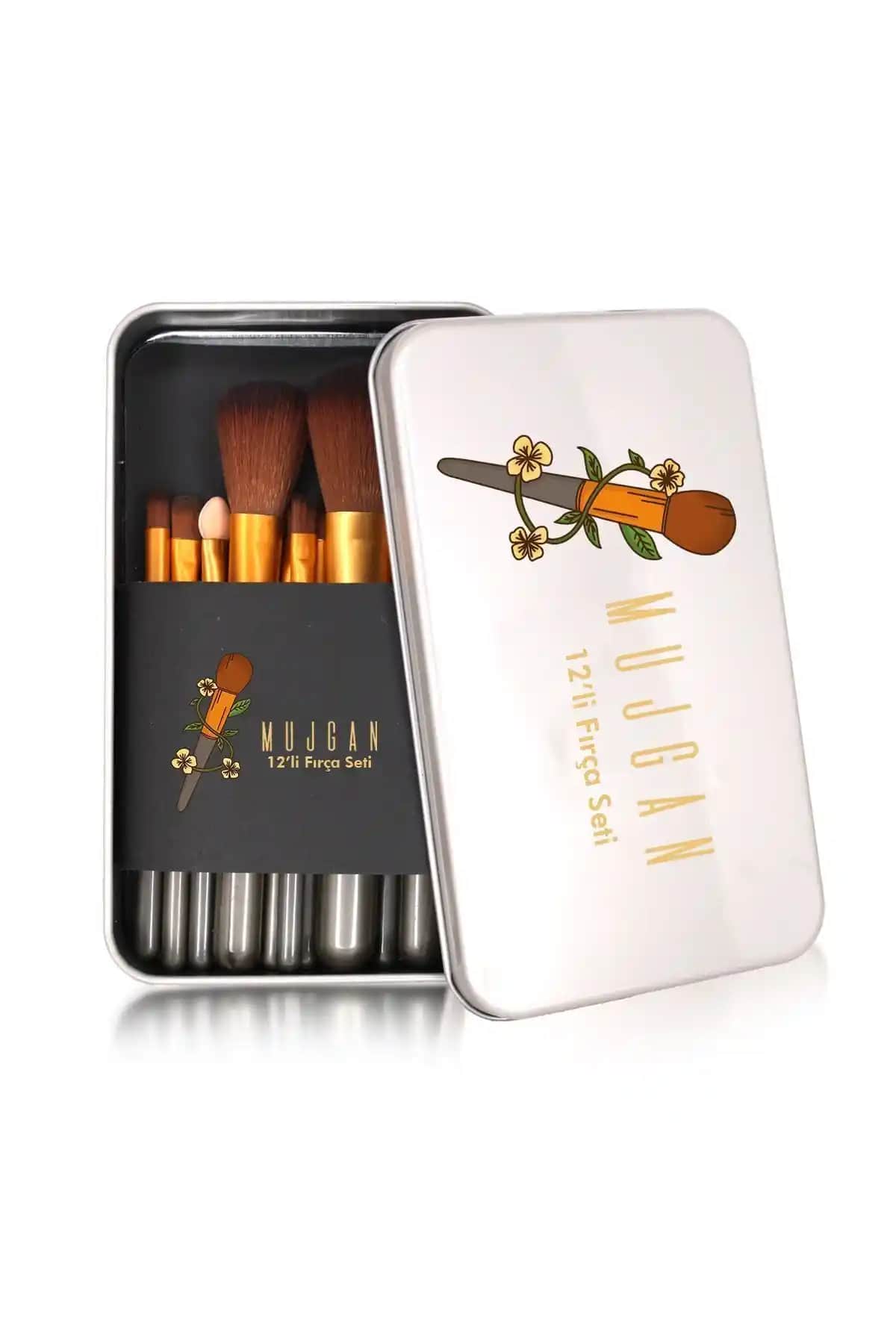Makyaj Uygulamalarını Geliştiren MUJGAN 12'li Metal Kutulu Fırça Seti Özellikleri ve Avantajları