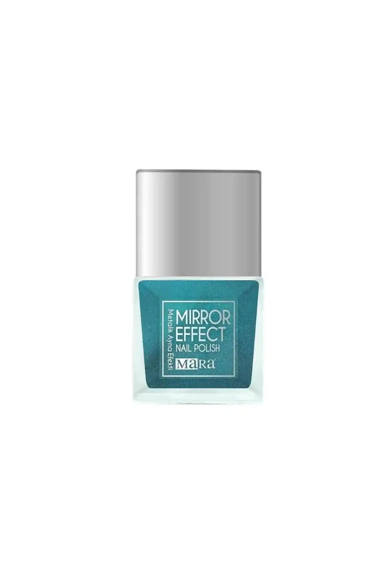 Mara Mirror Effect Metalik Ayna Efektli Oje Mavi Renkli Parlak ve Şık Tırnaklar İçin