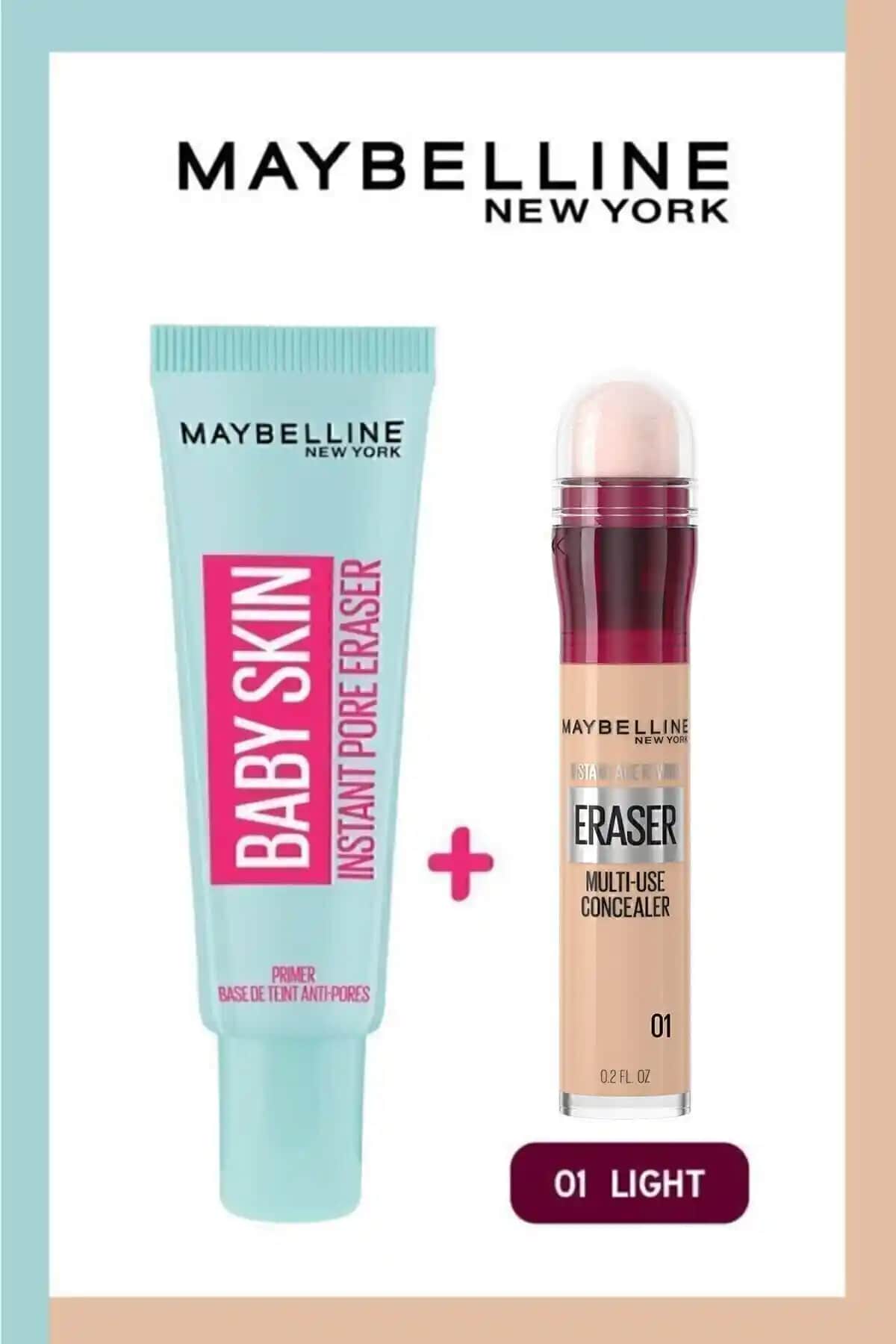 Maybelline Baby Skin Makyaj Bazı ve Anti Age Kapatıcı ile Doğal ve Pürüzsüz Cilt Sonuçları