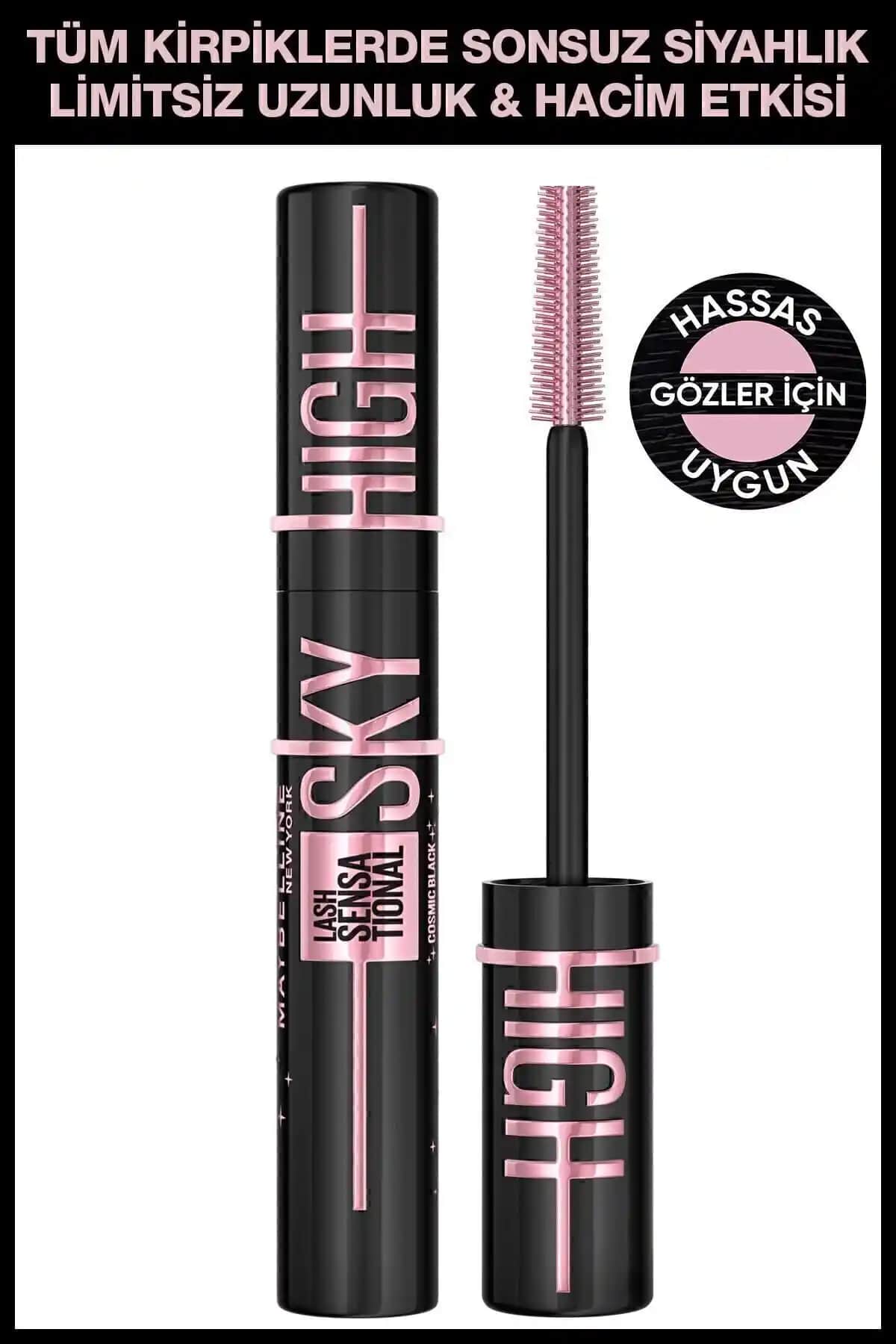 Maybelline Lash Sensational Sky High Cosmic Black Maskara: Uzun ve Hacimli Kirpikler İçin