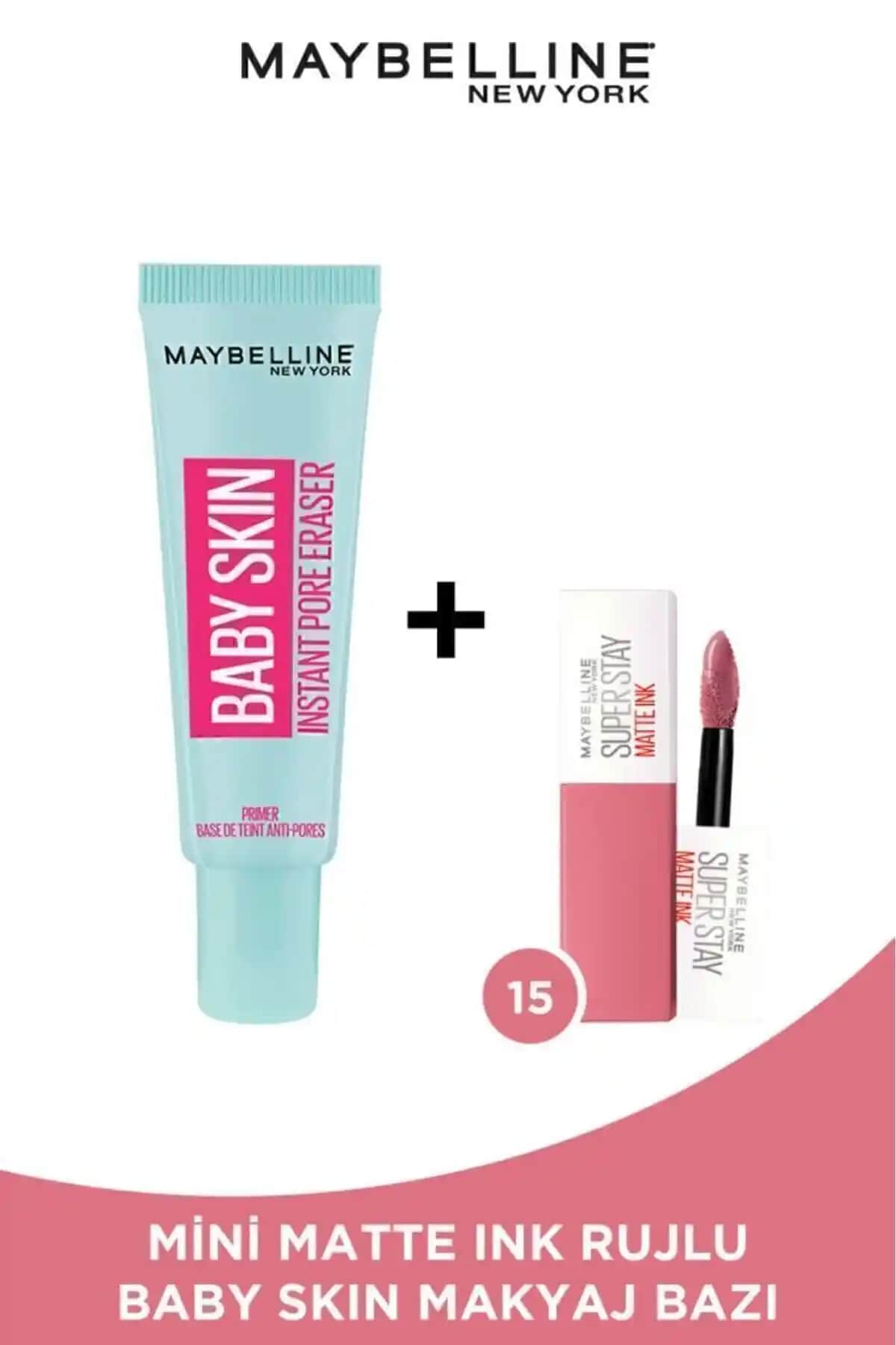Maybelline New York Baby Skin Gözenek Gizleyici ve Mini Super Stay Matte Ink Ruj Ürünü İncelemesi