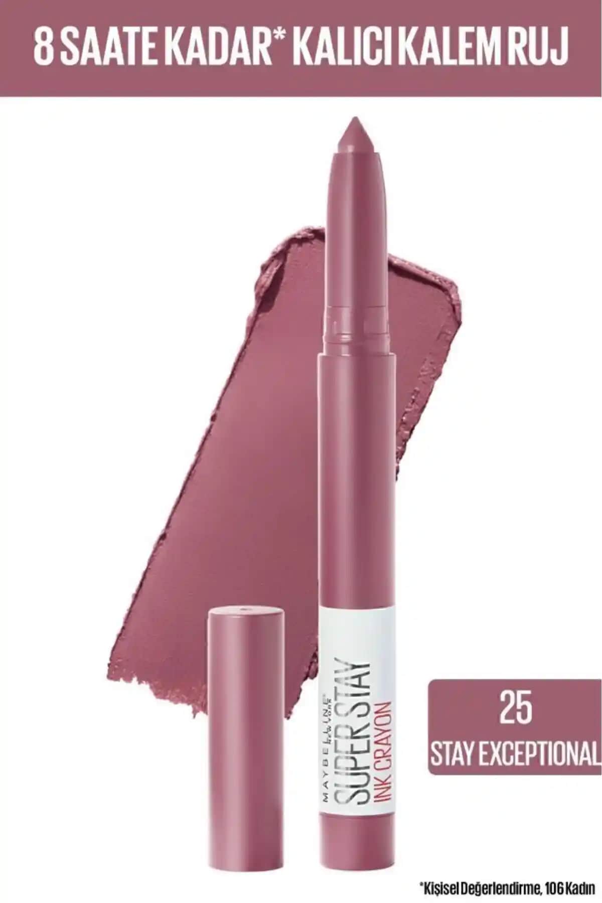 Maybelline Super Stay Ink Kalem Ruj Karşılaştırması: 25 Stay Exceptional ve 100 Reach High