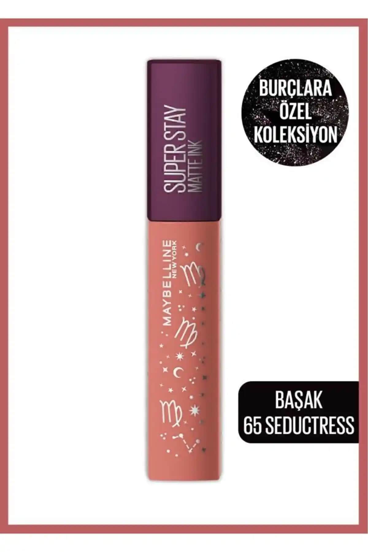 Maybelline Super Stay Matte Ink Zodiac Likit Ruj 65 Seductress Kalıcı ve Doğal Mat Görünüm