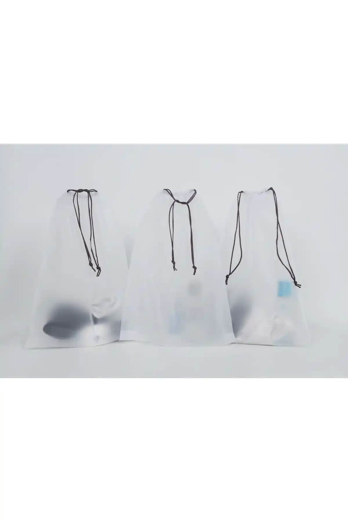 Meapuff 3'lü Su Geçirmez Kozmetik ve Plaj Çantası Seti Geniş ve Dayanıklı Tasarım