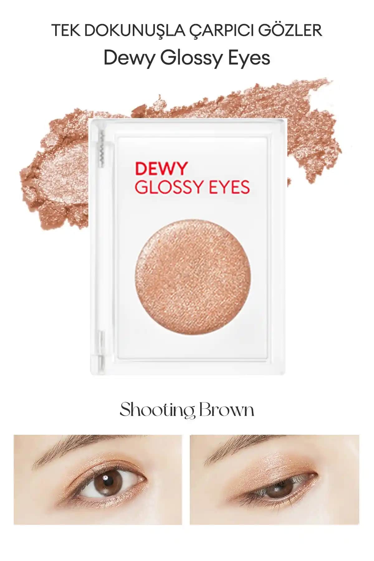 Missha Dewy Glossy Eyes Göz Farı Bej Tonu Doğal ve Işıltılı Görünüm Sunar