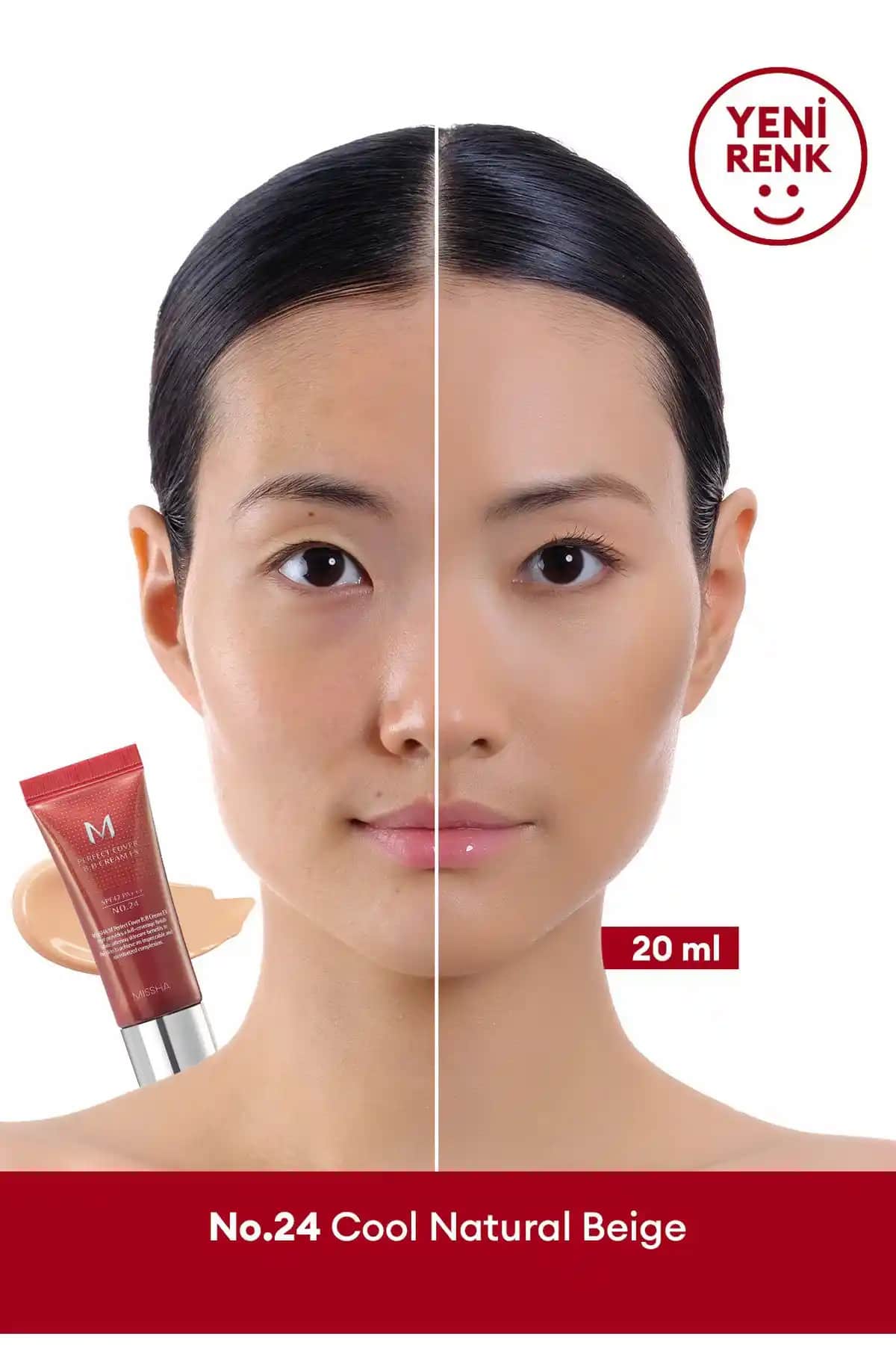Missha M Perfect Cover BB Krem Ex SPF42 PA+++ No.24 - Yüksek Kapatıcılık ve Koruma Sunar