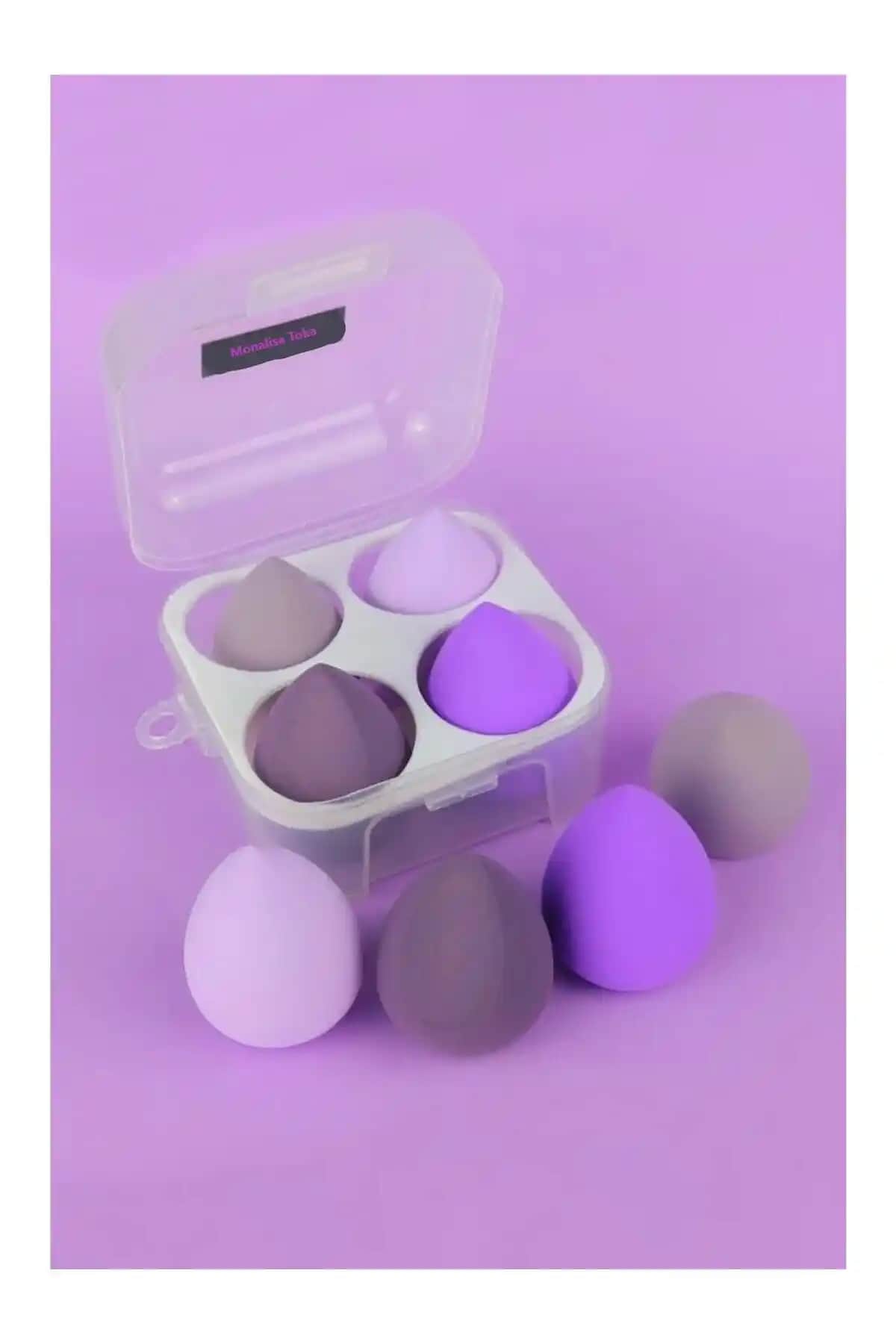 Monalisa Tokalı 4'lü Standlı Makyaj Süngeri Seti: Estetik ve Fonksiyonellik Bir Arada