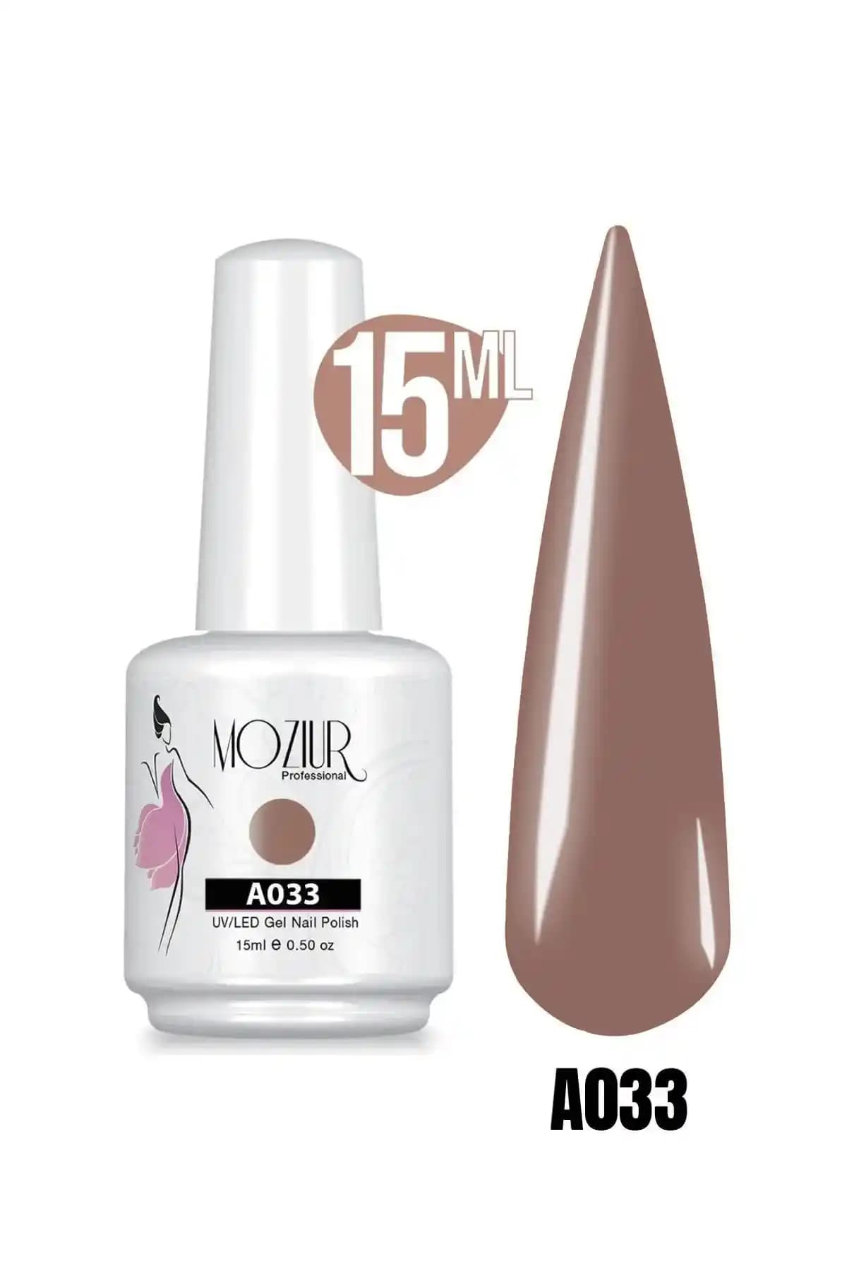 MOZIUR Kalıcı Oje UV Led A033: Uzun Süreli ve Parlak Tırnak Bakımı İçin Profesyonel Seçenek