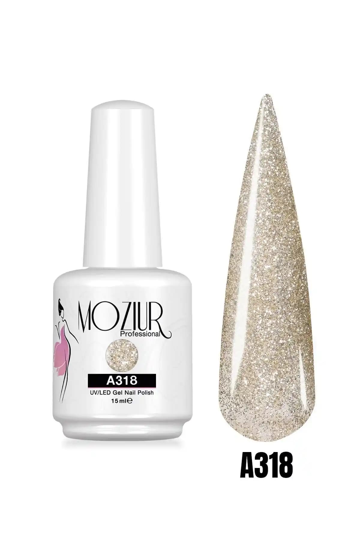 MOZIUR Kalıcı Oje UV Led A318: Uzun Süre Dayanıklı ve Şık Bej Renk Oje