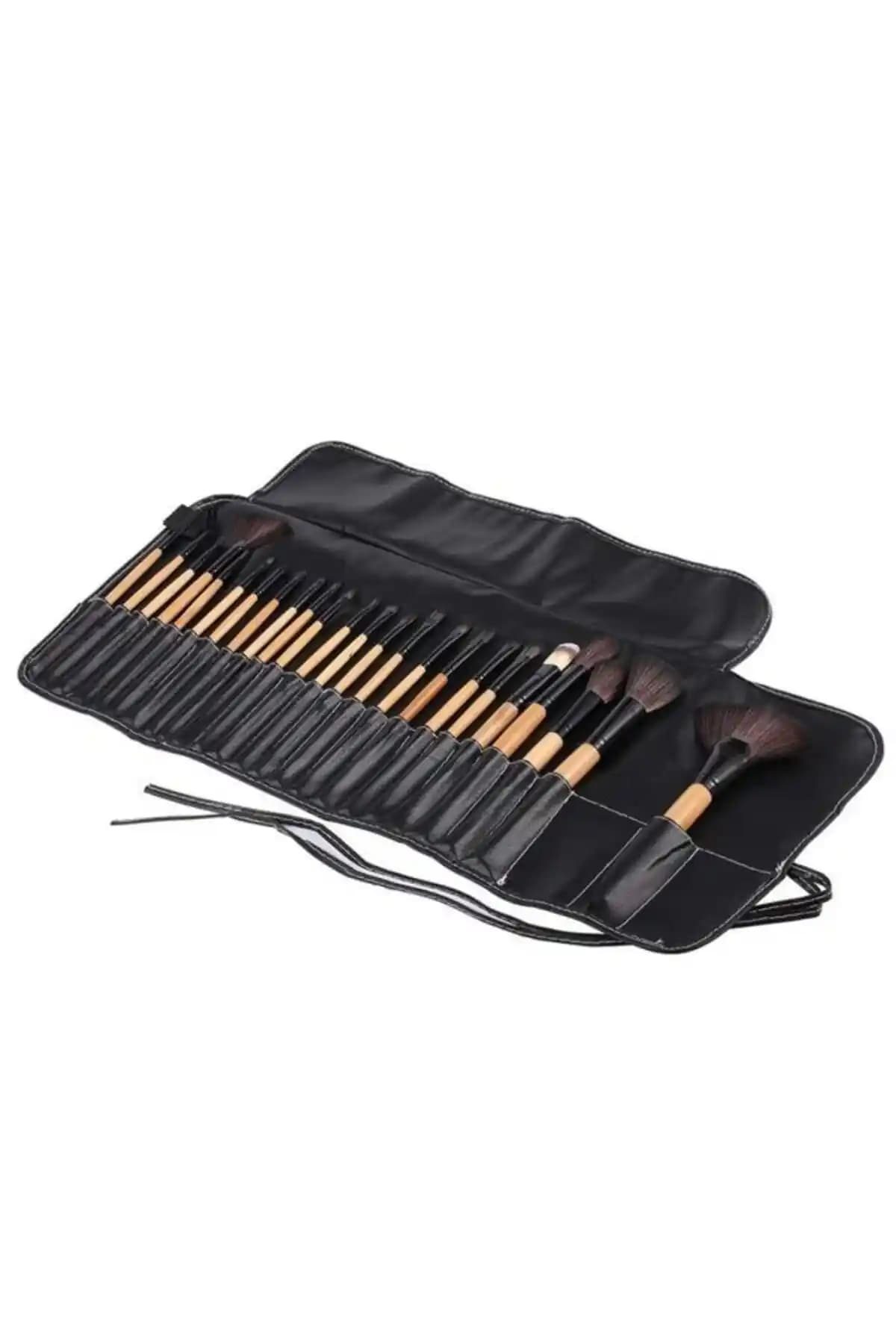 MUJGAN 24'lü Profesyonel Makyaj Fırça Seti Bambu Tasarımı ve Yüksek Kalitesiyle