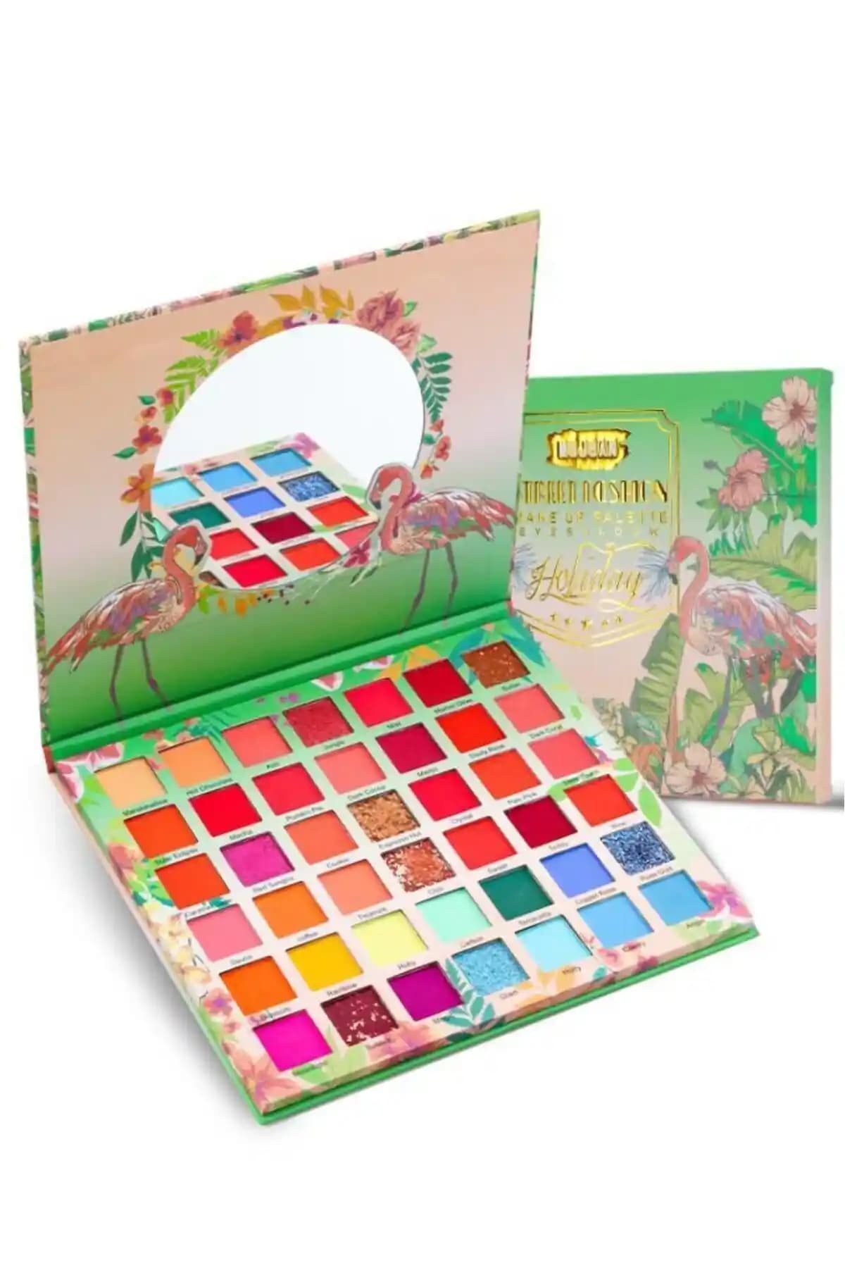 Mujgan 42 Renk Flamingo ve Roesıa Rose Neon Göz Far Paletleri Karşılaştırması