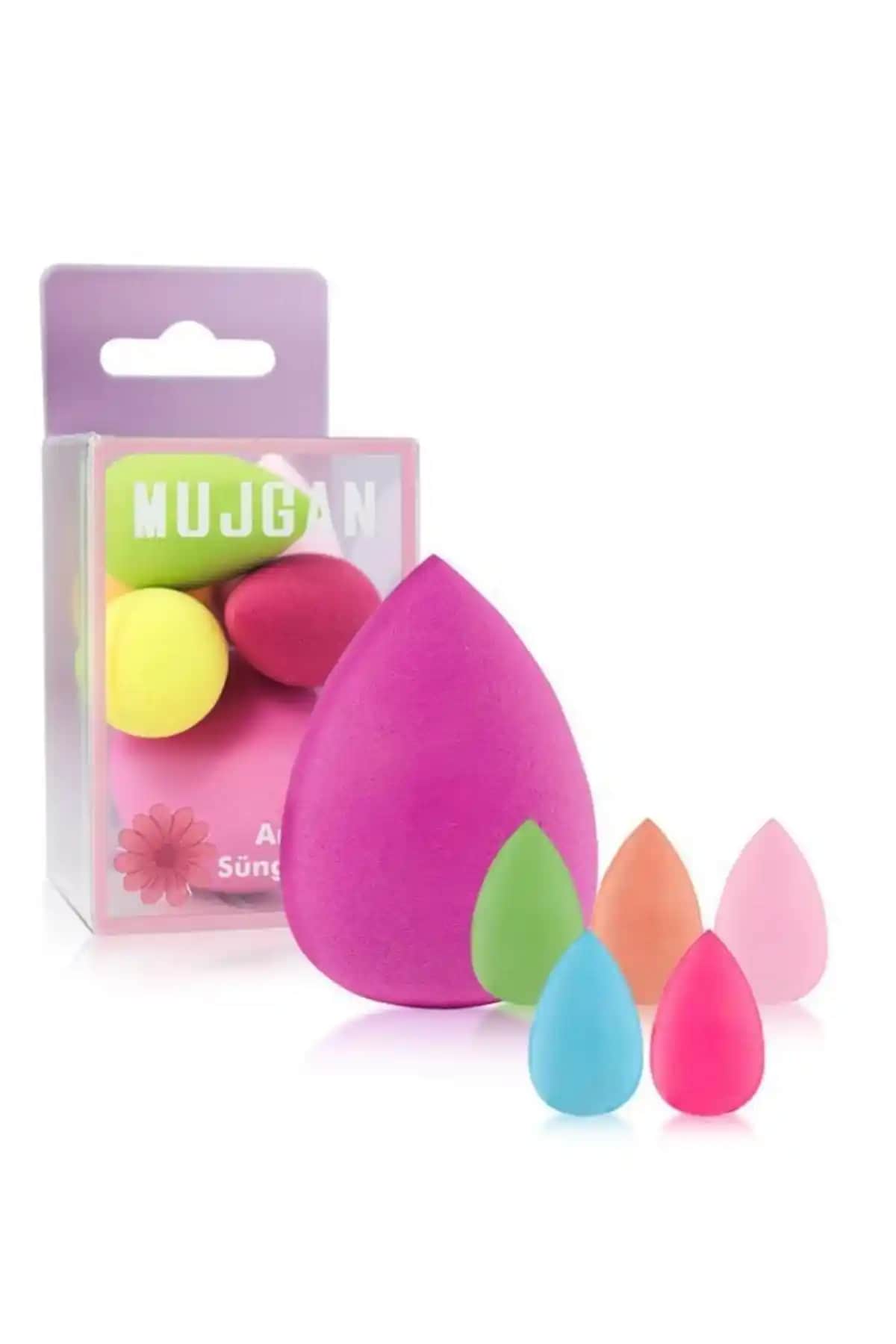 Müjgan 5 Mini ve 1 Orta Boy Pembe Makyaj Süngeri Seti ile Profesyonel Sonuçlar