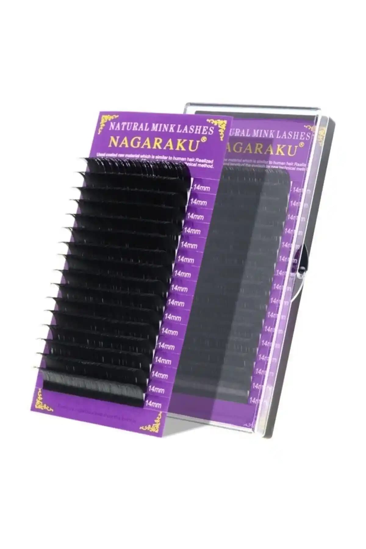 Nagaraku Ipek Kirpik 0.07 D Kıvrım 12 Mm Doğal ve Çekici Göz Makyajı İçin Ideal