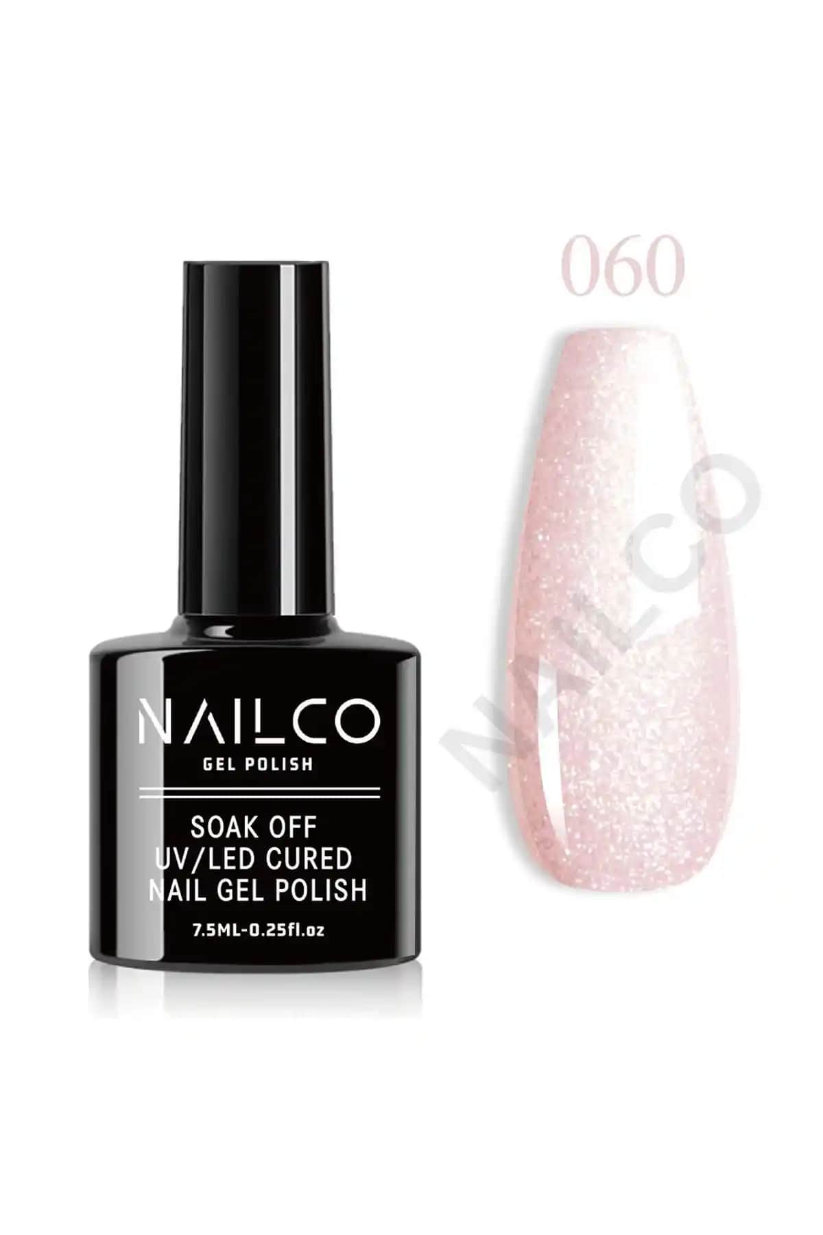 Naıl Co UV LED Kalıcı Oje Simli Pembe 7.5 ml Profesyonel ve Uzun Süre Dayanıklı