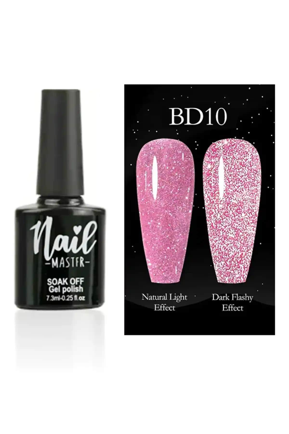 Nail Master Kalıcı Oje Flash Disco Club Serisi: Uzun Süre Parlak ve Dayanıklı Pembe Oje