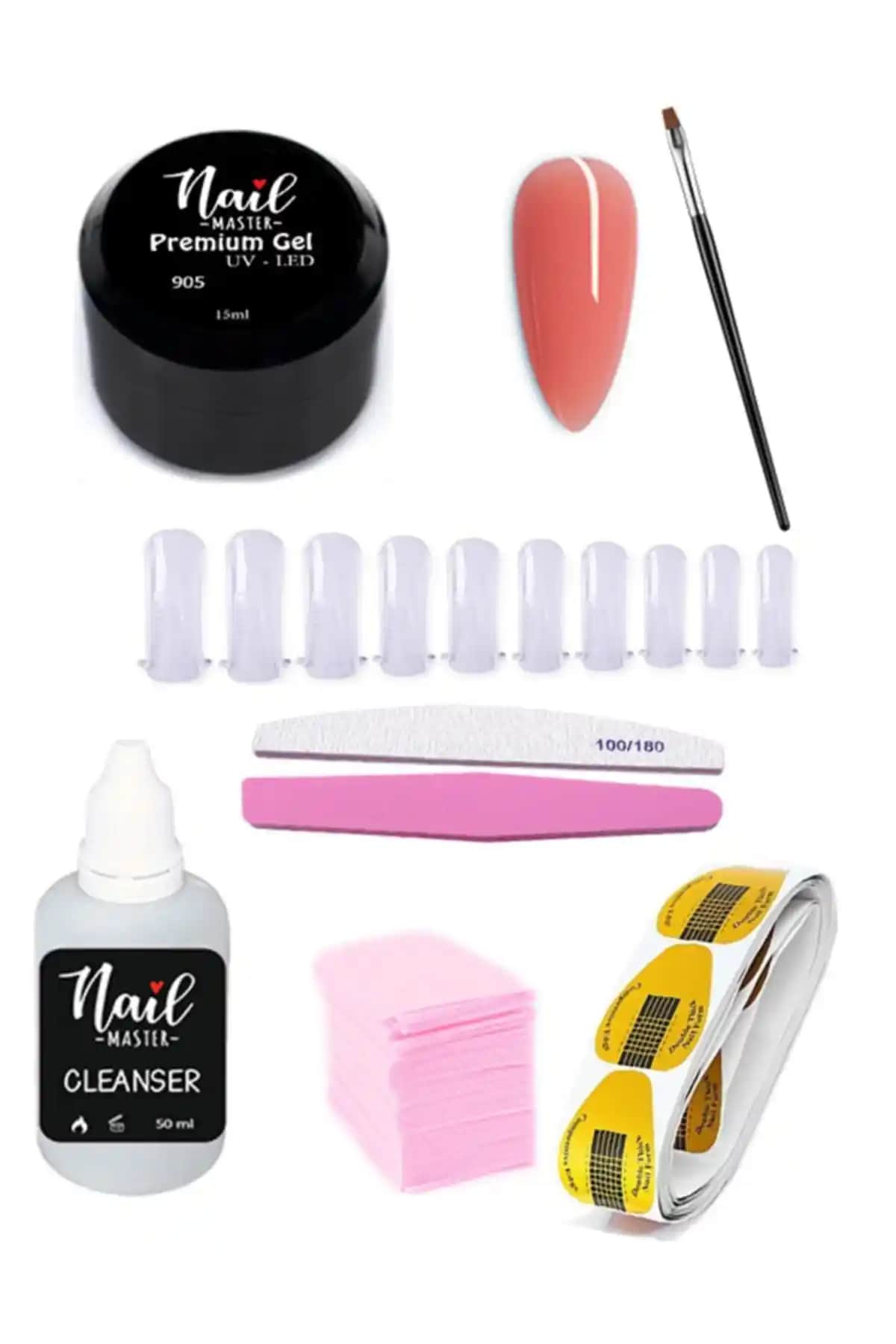 Nail Master Protez Tırnak UV Jel Seti 905-Cover Pembe ile Profesyonel Tırnak Bakımı