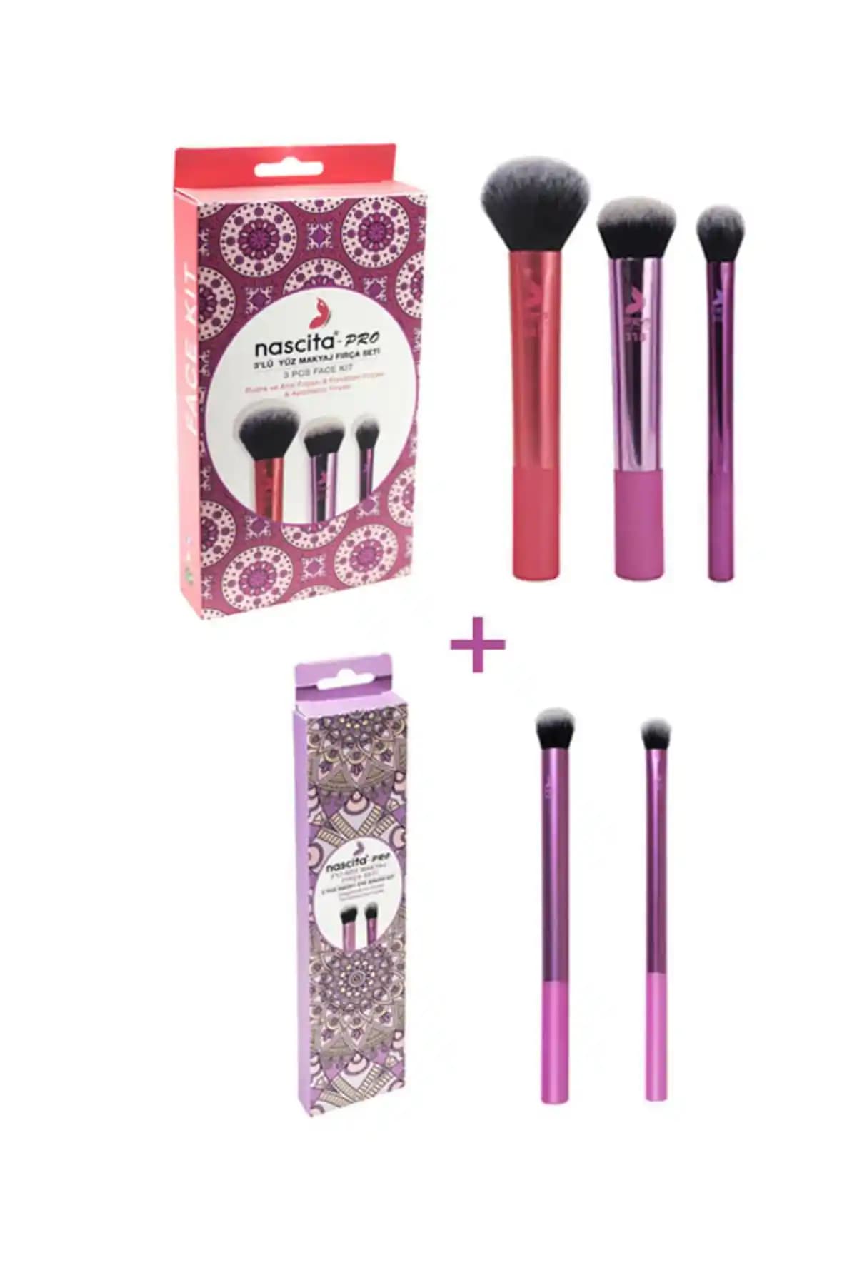 Nascita Pro Yüz ve Göz Makyaj Fırça Setleri Profesyonel ve Günlük Kullanım İçin Uygun