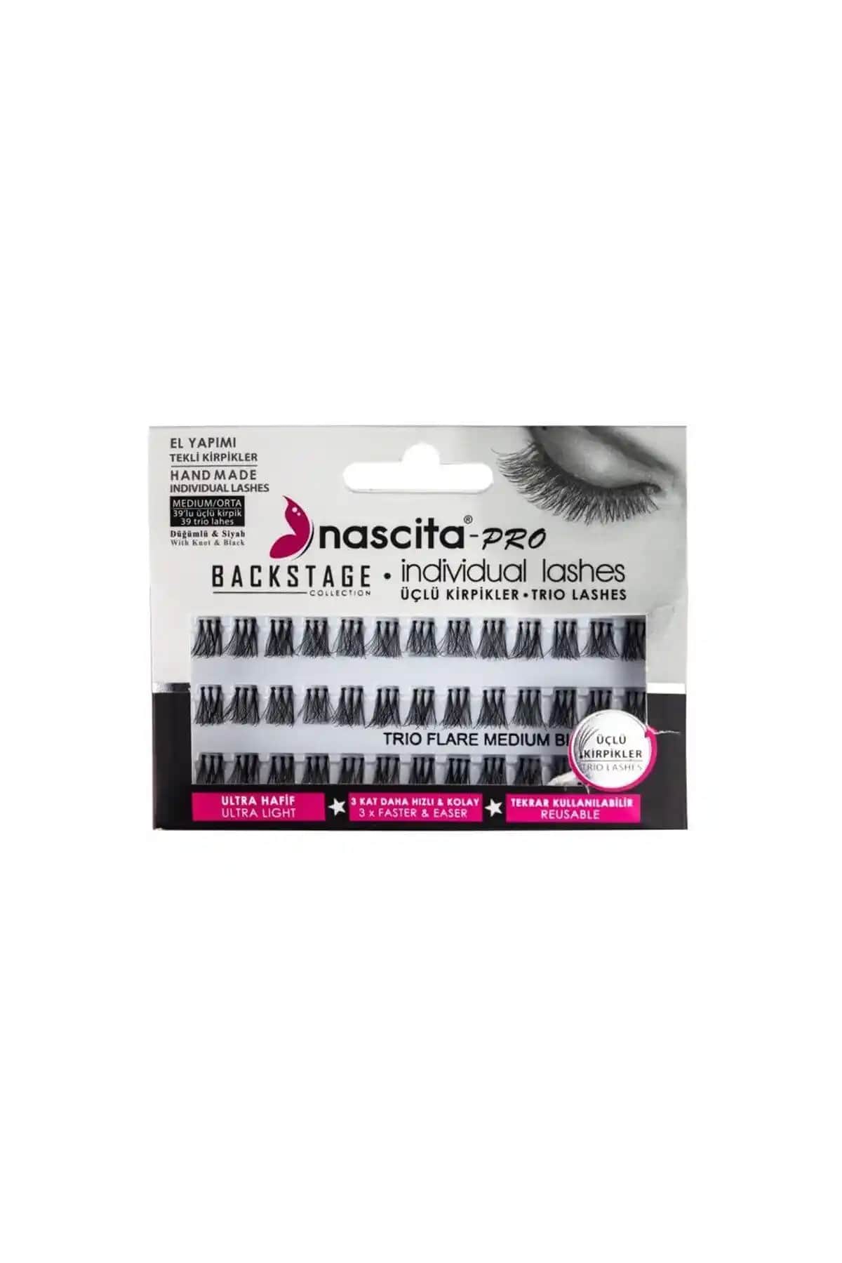 Nascita Takma Kirpik Trio: Doğal ve Şık Görünüm İçin Yüksek Kaliteli Set
