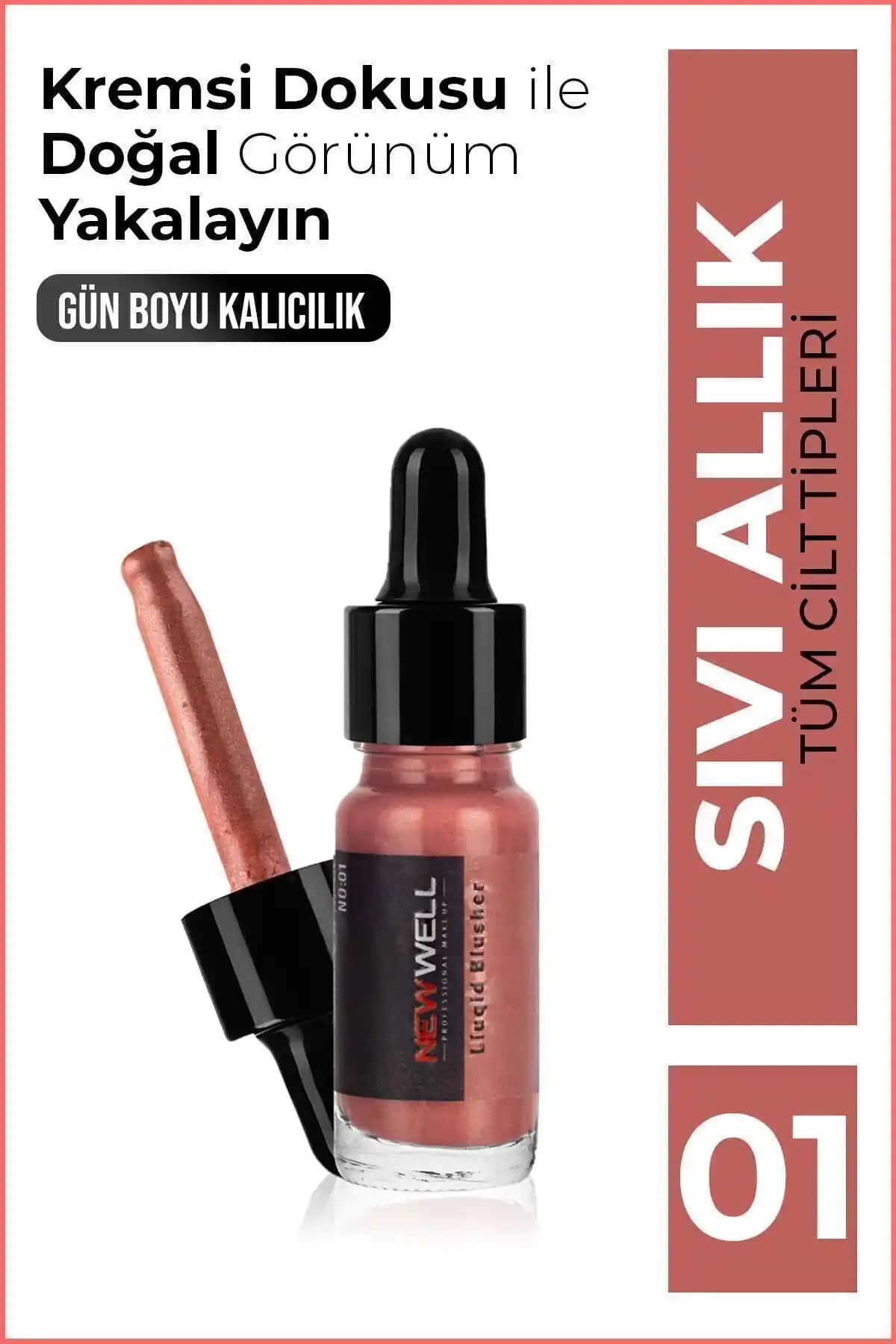 New Well Sıvı Allık Karşılaştırması: Pembe ve Sedefli Turuncu Tonlar