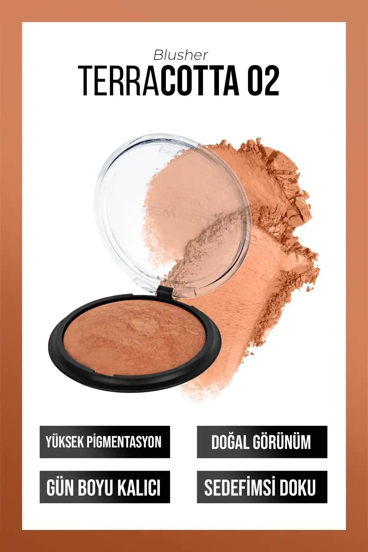 New Well Terracotta Allık 02: Doğal ve Kalıcı Bronzer ve Allık Seçeneği
